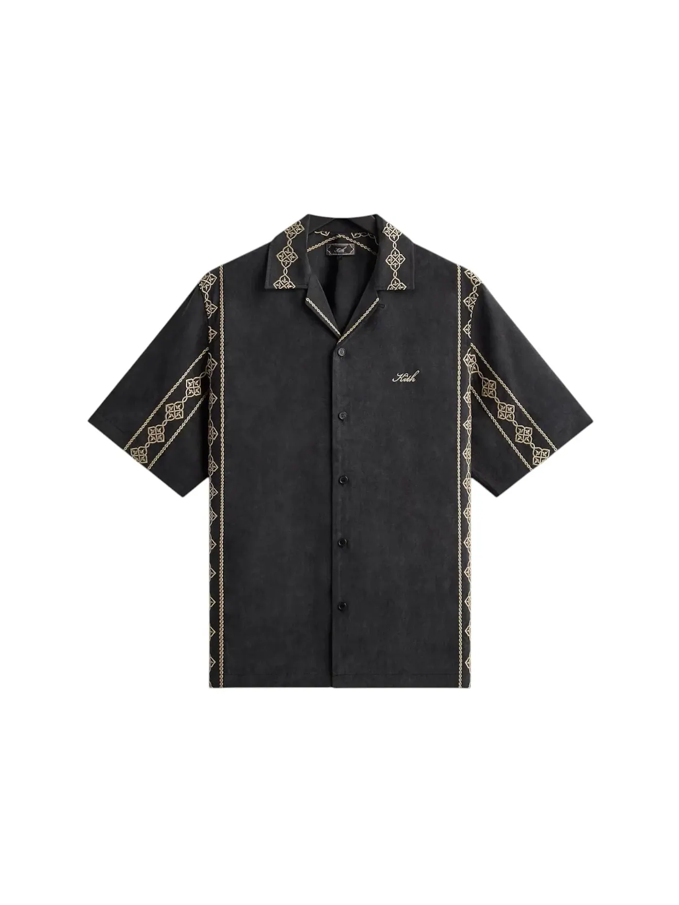 Мужская рубашка с коротким рукавом Thompson Camp Collar Shirt Kith — изображение 1 из 2, черный