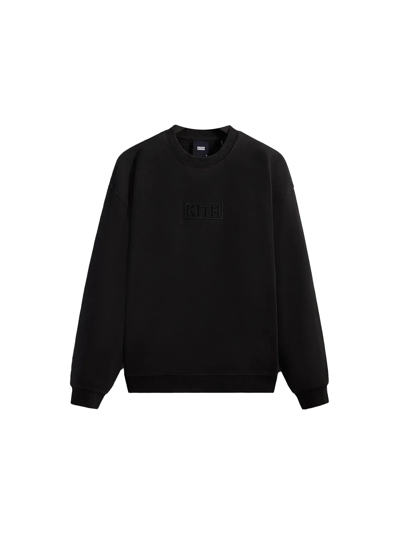 Мужской свитшот с принтом Kith Crewneck (FW22) — изображение 1 из 1, черный