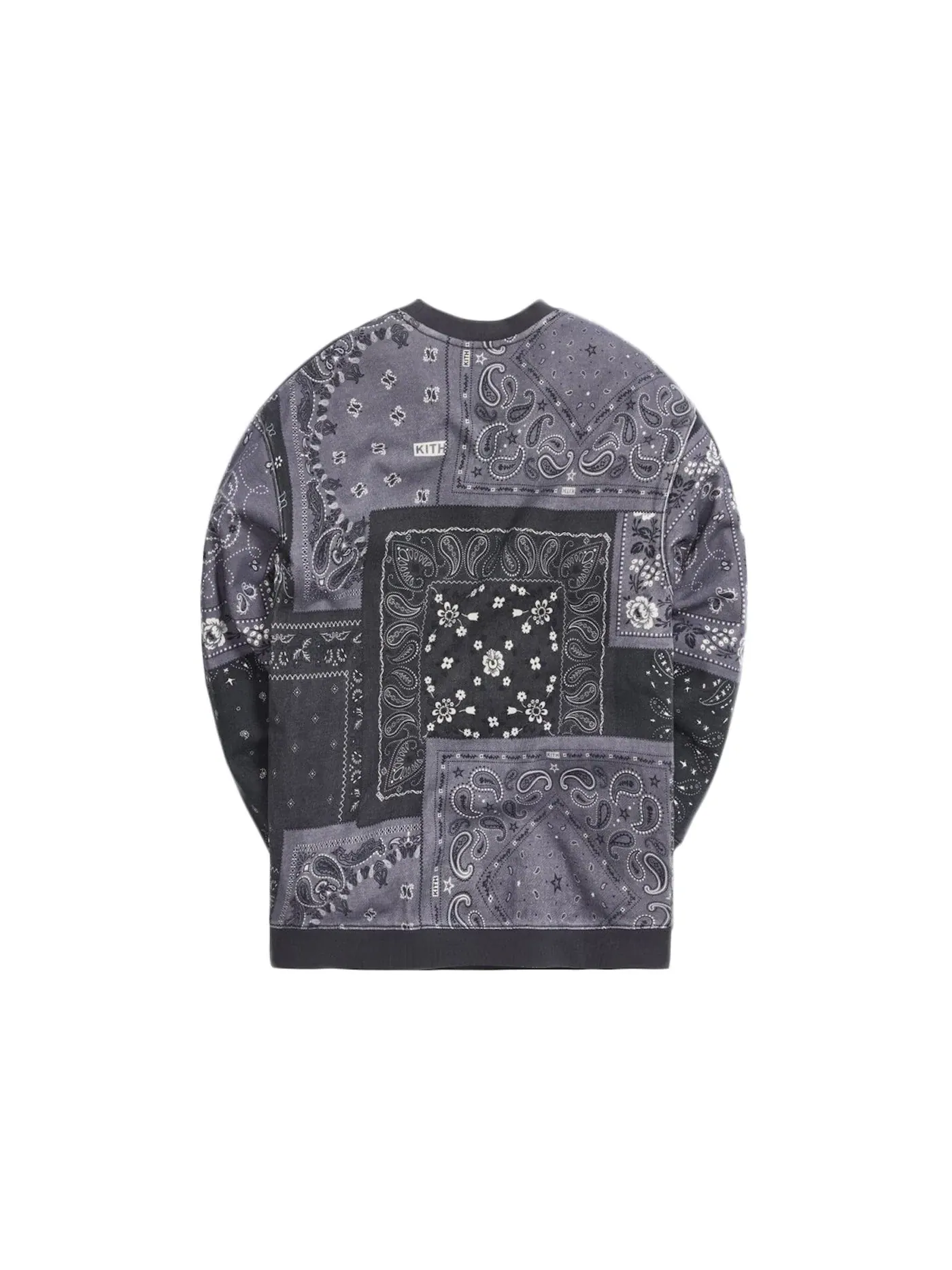 Мужской свитшот с принтом Deconstructed Bandana Kith — изображение 2 из 2, черный