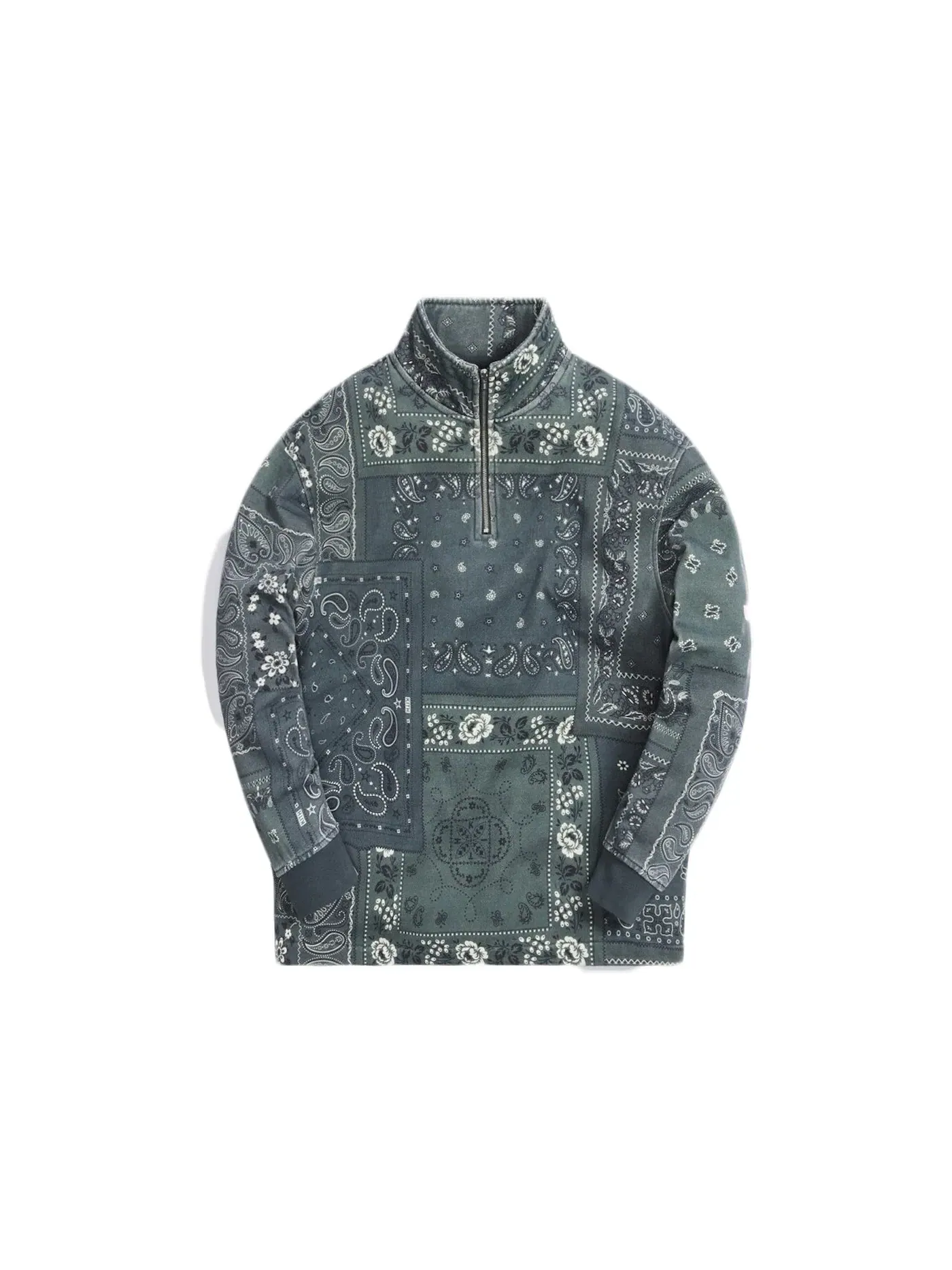 Мужская куртка-бомбер с принтом Kith Deconstructed Bandana Quarter Zip, Stadium — изображение 1 из 2