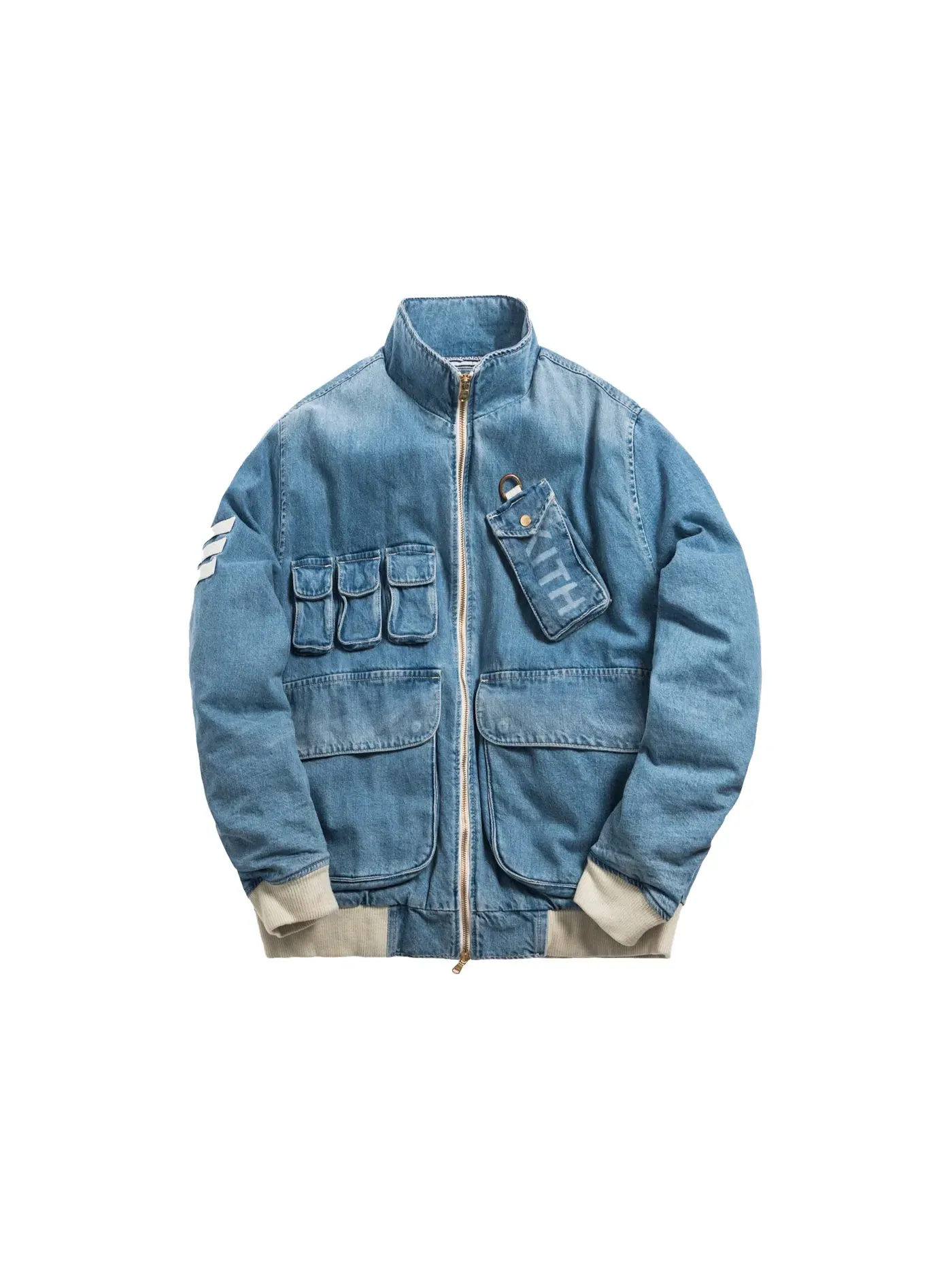 Мужская джинсовая куртка-бомбер с принтом Kith, Hosu 2.0 Wash — изображение 1 из 2