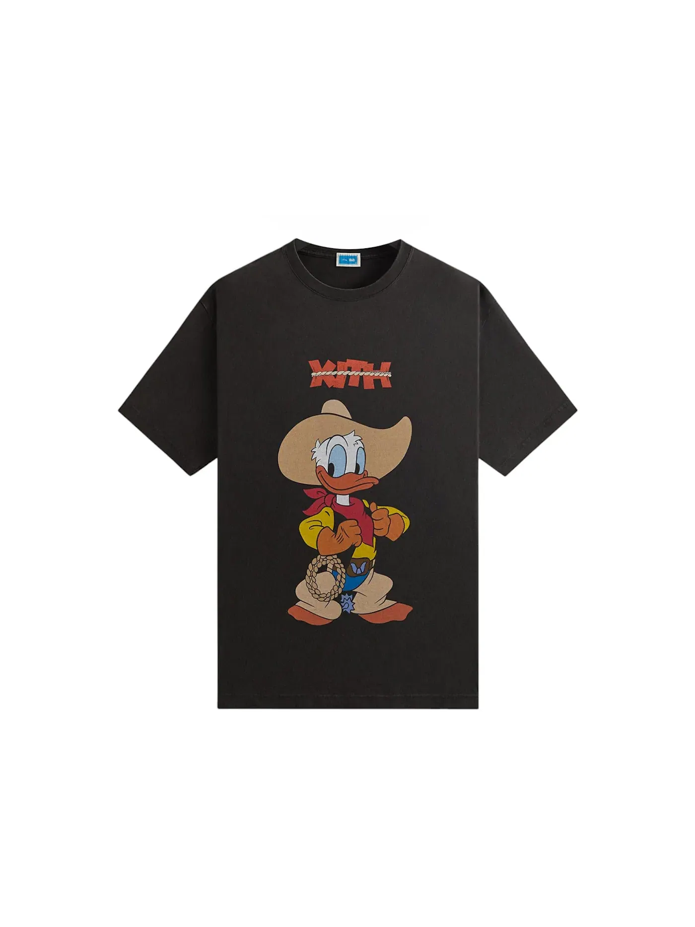 Мужская футболка с принтом Donald Duck Cowboy Vintage Tee Kith — изображение 1 из 2, черный