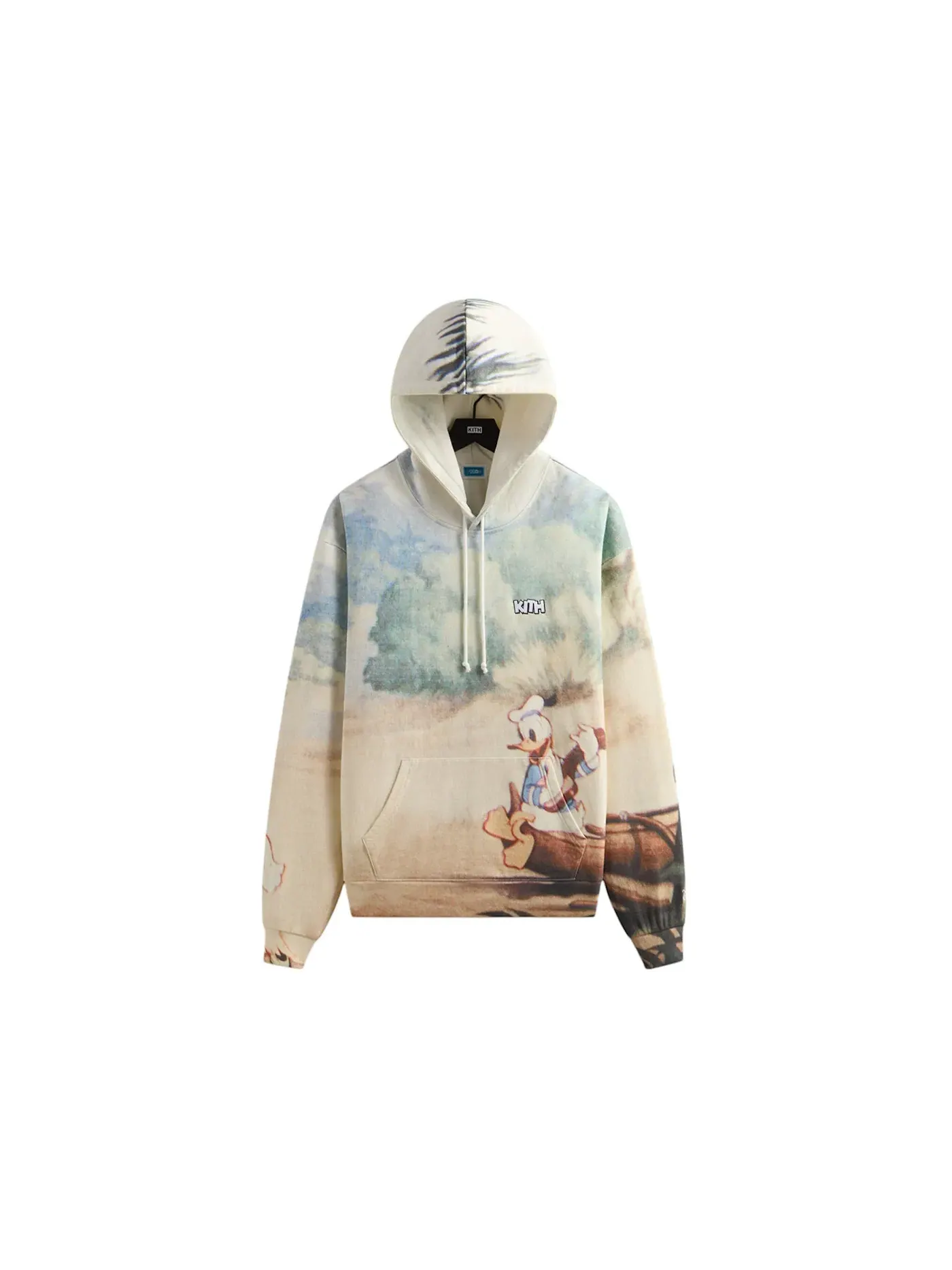 Мужская худи с принтом Donald Duck Hawaiian Vintage Nelson Kith — изображение 1 из 2, белый
