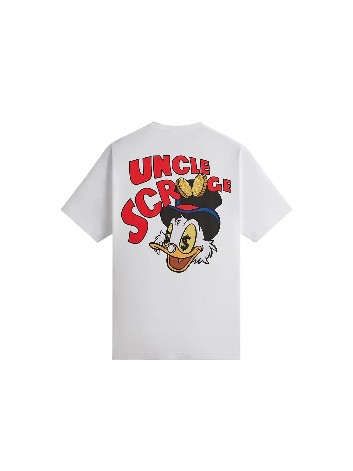 Мужская футболка с принтом Donald Duck Scrooge Coins Kith — изображение 2 из 2, белый