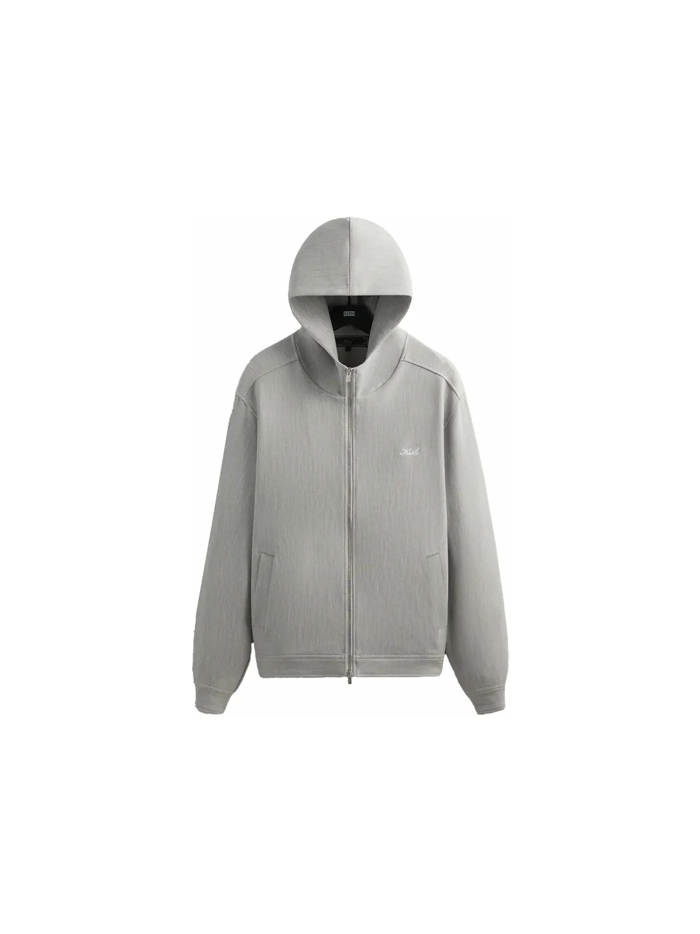 Мужская худи с принтом Selfridge Zip-Up Hoodie Kith — изображение 1 из 2, светлый серый