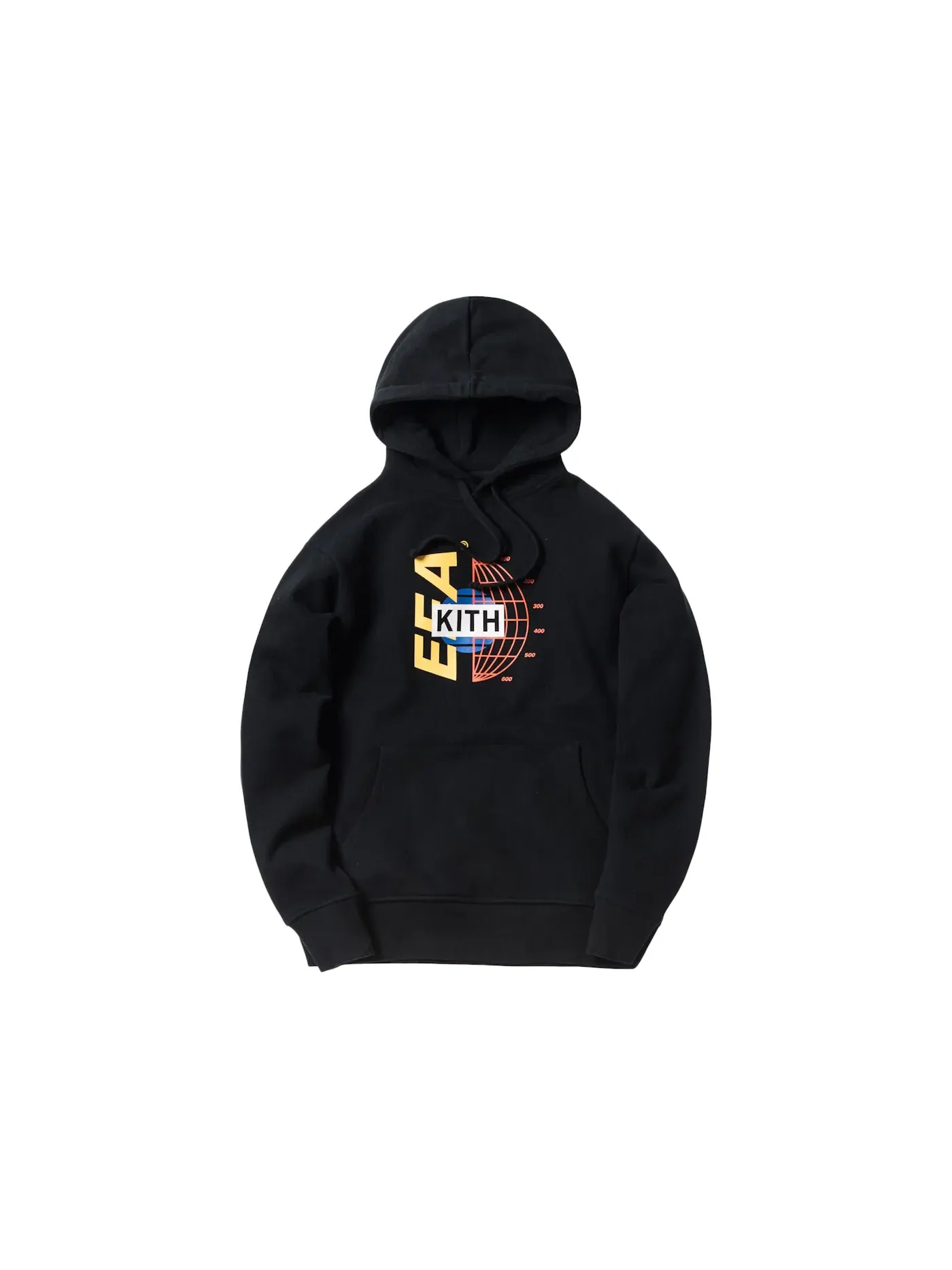 Мужской худи с принтом Kith EEA Globe Logo — изображение 1 из 1, черный
