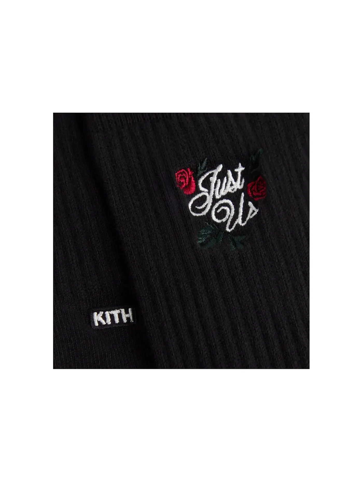 Мужские носки с вышивкой розы Kith — изображение 2 из 2, черный