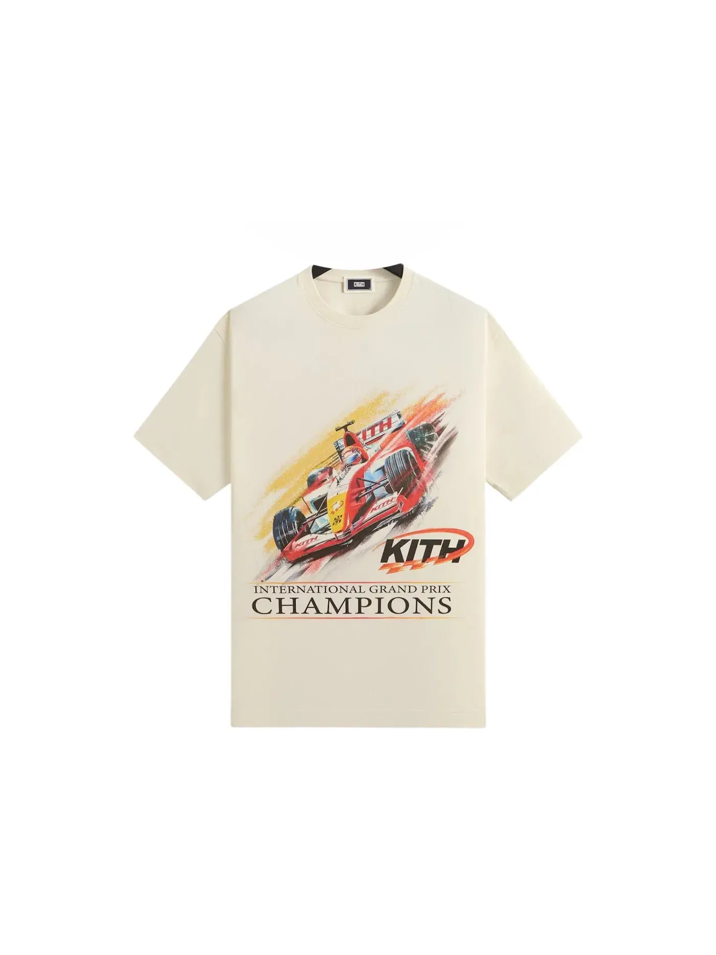 Мужская футболка с принтом Kith F1 Champion Vintage Tee Silk, Silk — изображение 1 из 2