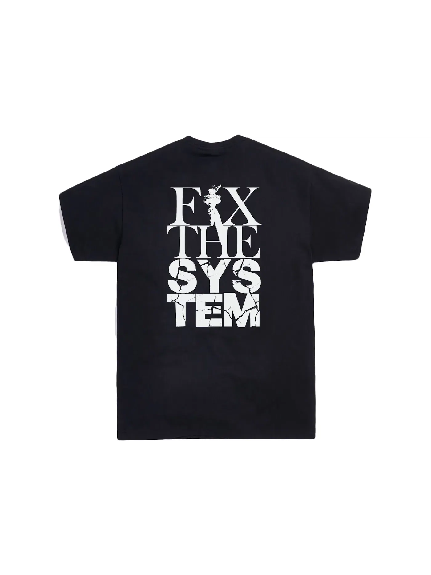 Мужская футболка с принтом Fix The System Tee Kith — изображение 2 из 2, черный