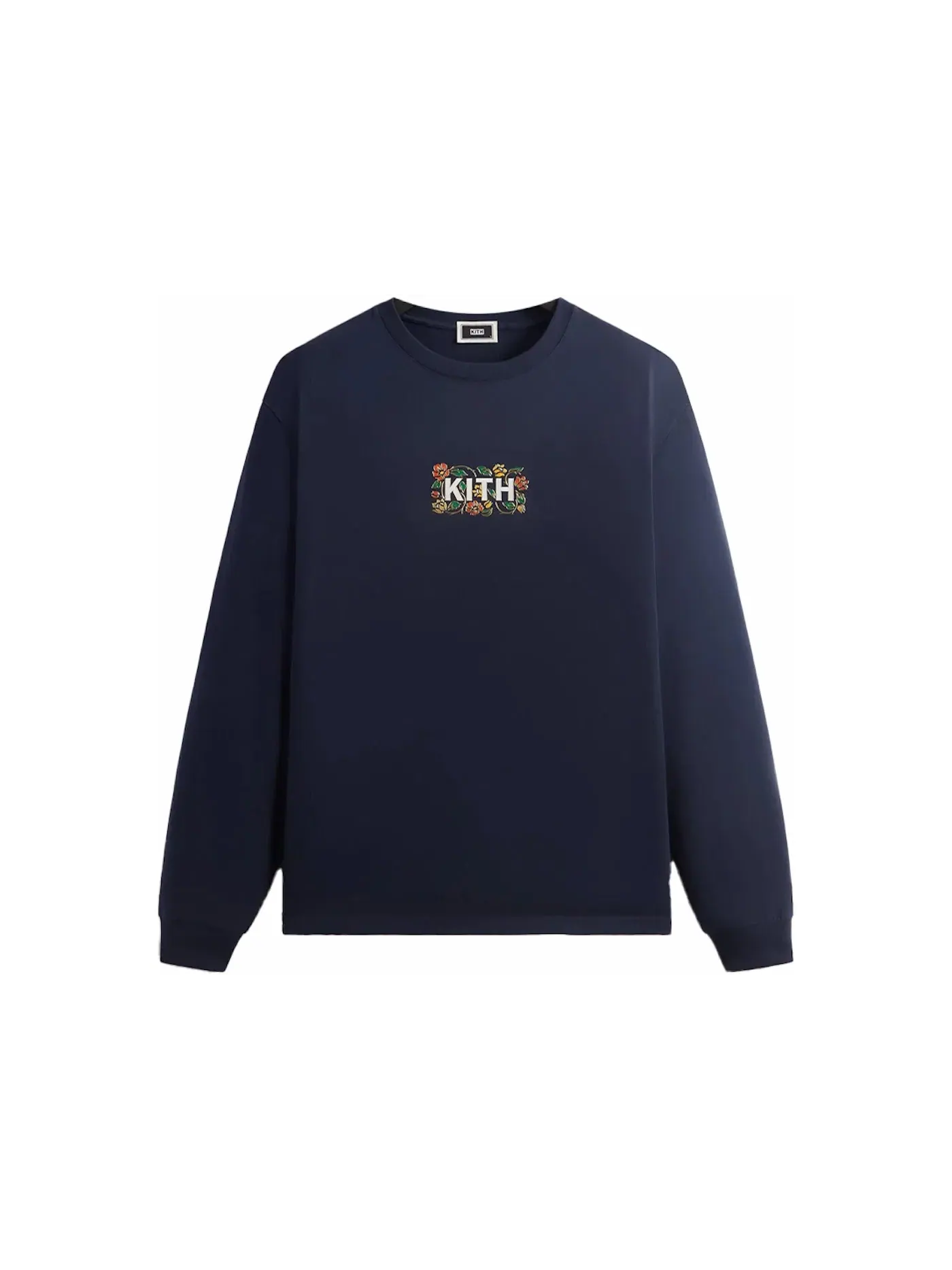 Мужская футболка с длинным рукавом с принтом Floral Classic Logo Kith — изображение 1 из 2, ночной
