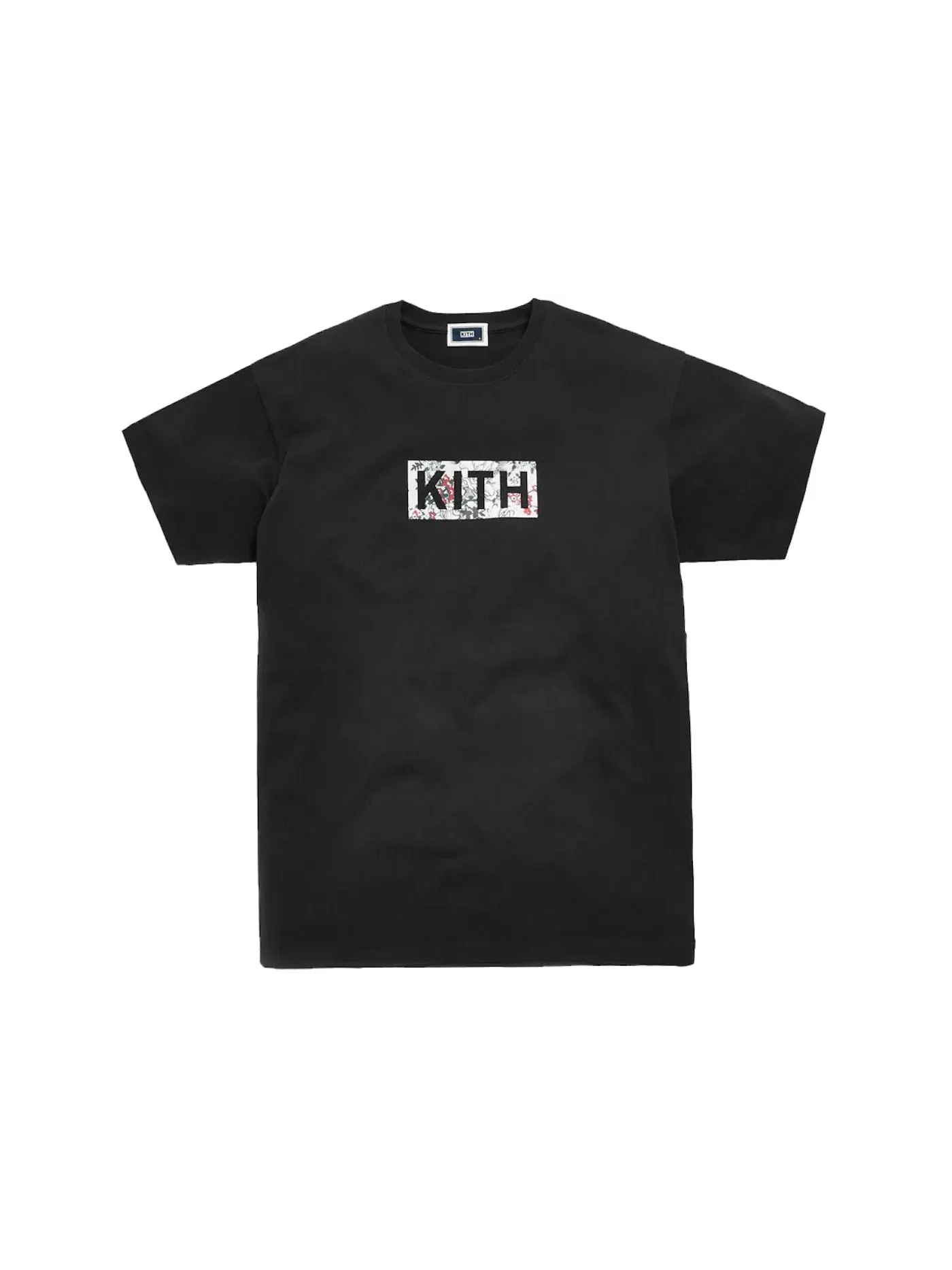Мужская футболка с принтом Kith Floral Classic Logo Tee (FW19) — изображение 1 из 1, черный