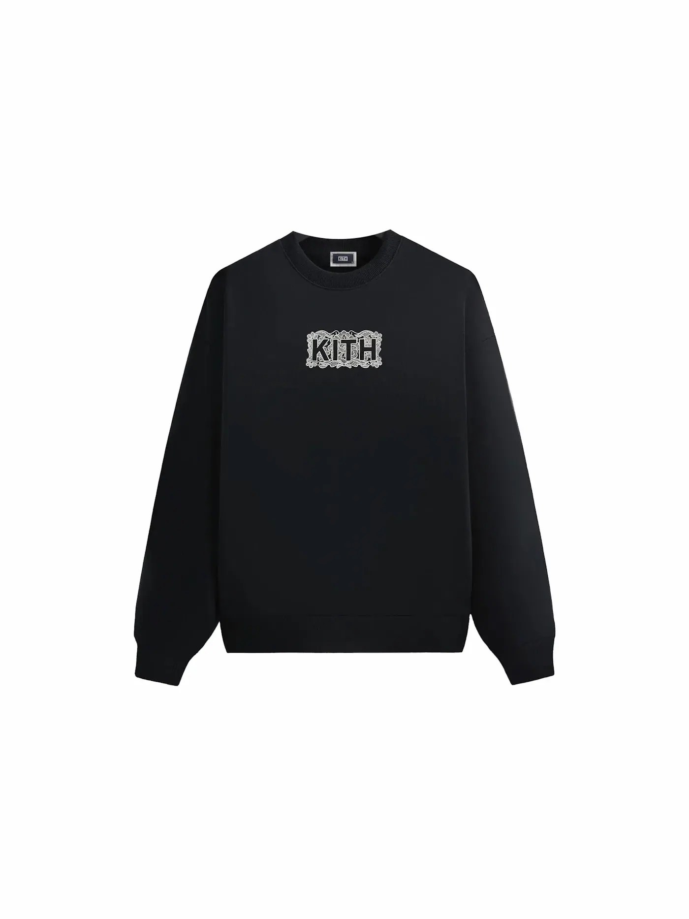 Мужской свитшот с кружевным цветочным принтом Kith — изображение 1 из 1, черный