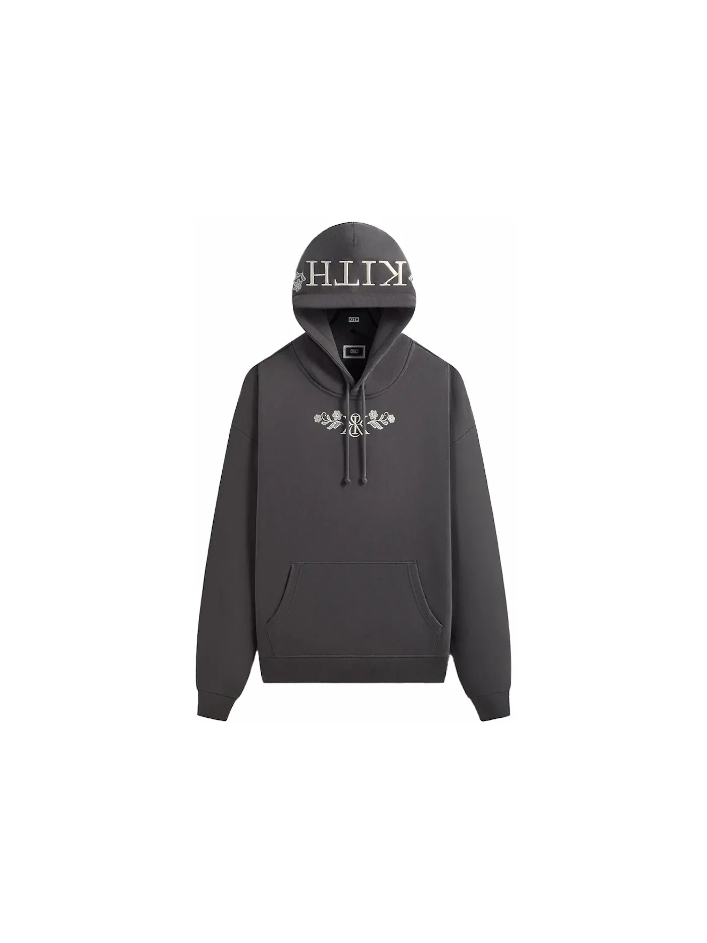 Мужской худи с кружевной отделкой Kith Floral Lace Nelson Hoodie — изображение 1 из 2, угольный