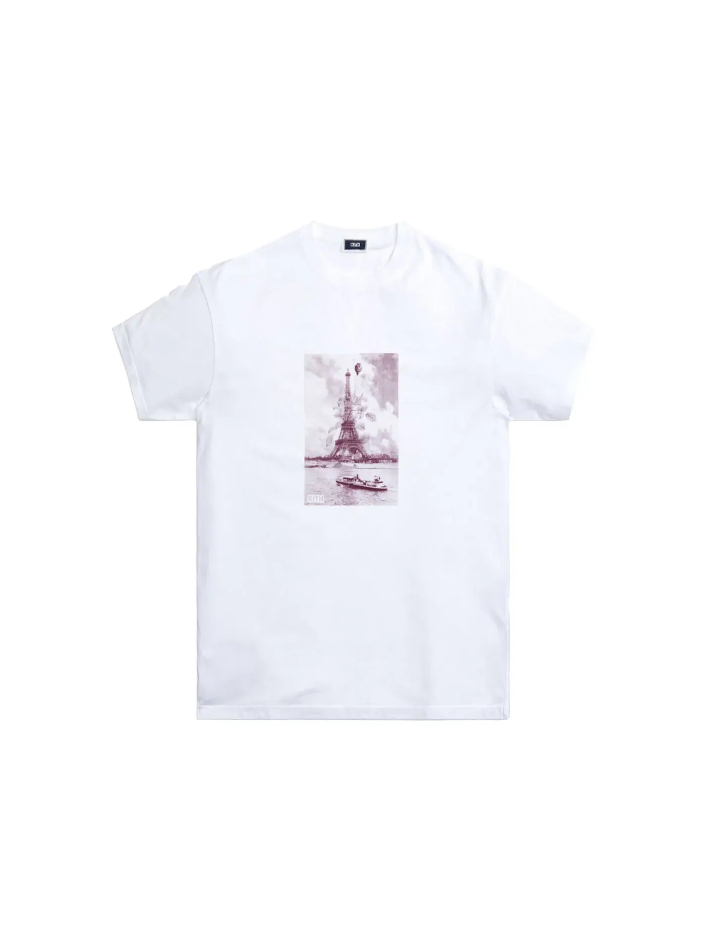 Мужская футболка с принтом Kith Floral Marron Eiffel Tee — изображение 1 из 1, белый