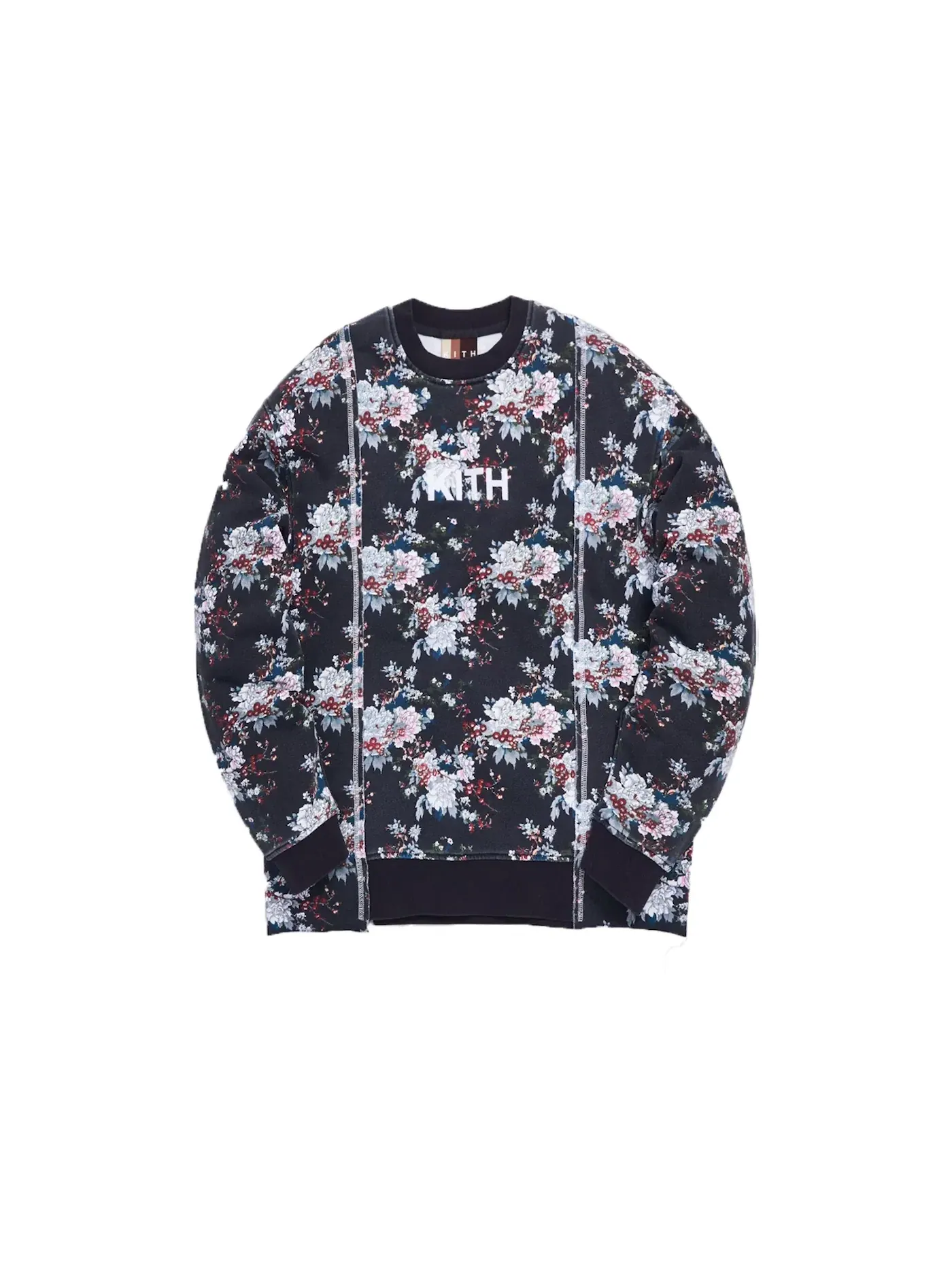 Мужской свитшот с принтом Kith Crewneck — изображение 1 из 1, темно-синий/мульти