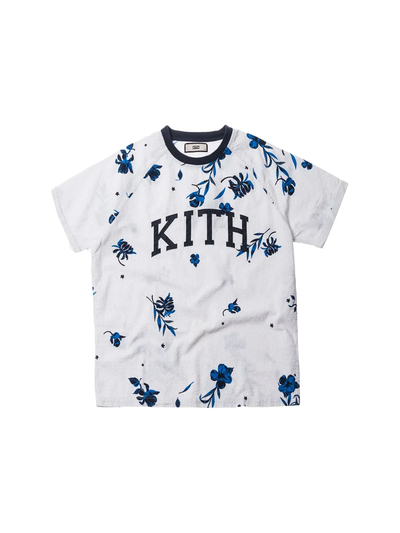 Мужская футболка с принтом Kith Floral Seersucker Howard Tee — изображение 1 из 2, серый