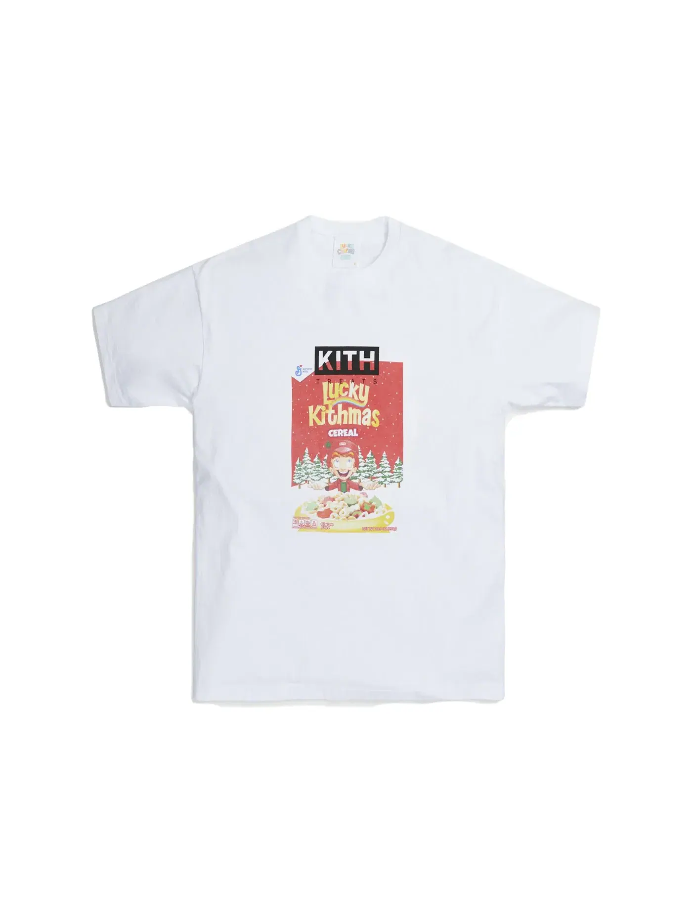 Мужская футболка с принтом Kith for Lucky Charms Kithmas Cereal Box Vintage Tee Kith — изображение 1 из 2, белый