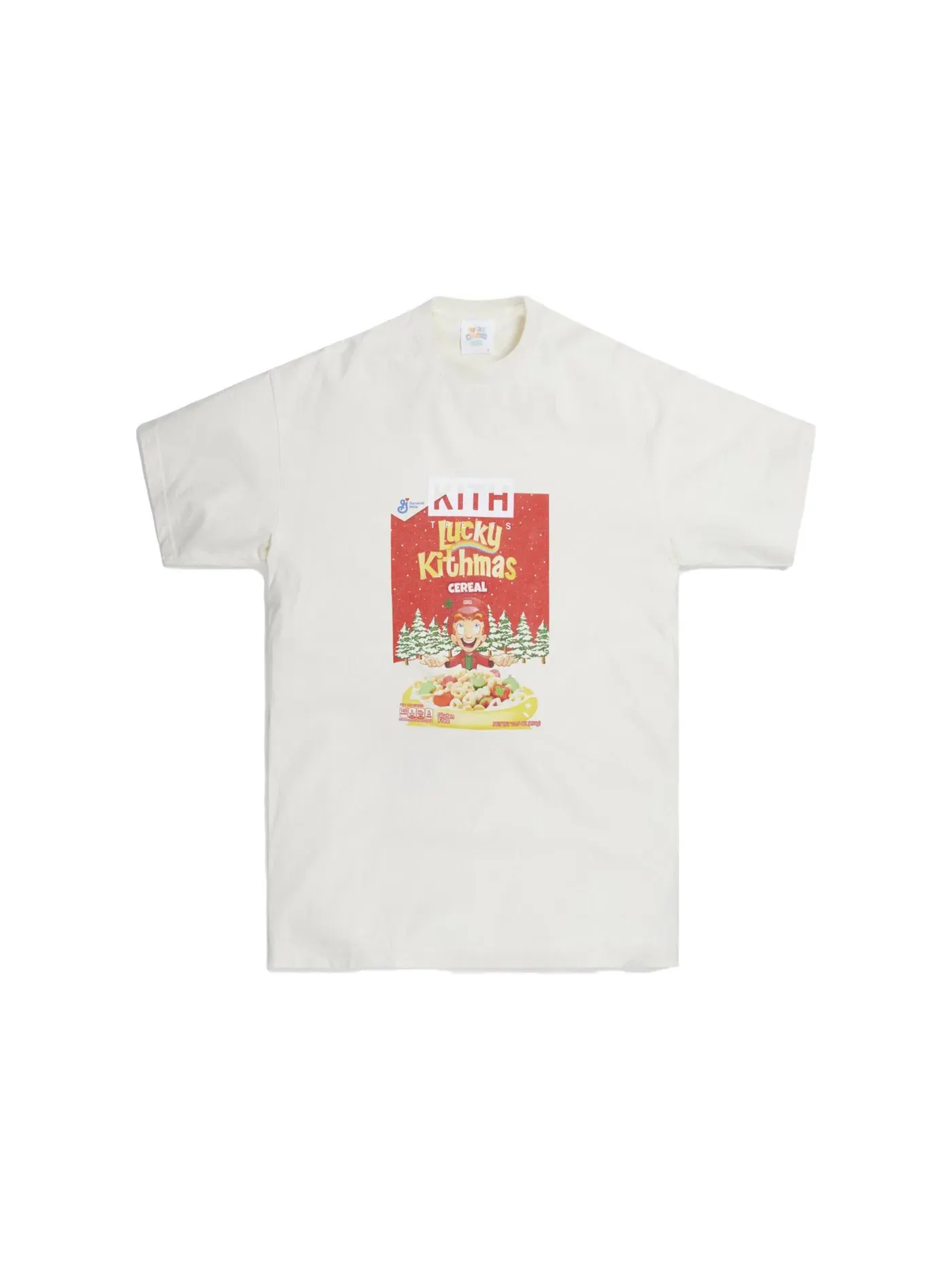Мужская футболка с принтом Kith for Lucky Charms Kithmas Cereal Box Vintage Tee Kith — изображение 1 из 2, тофу