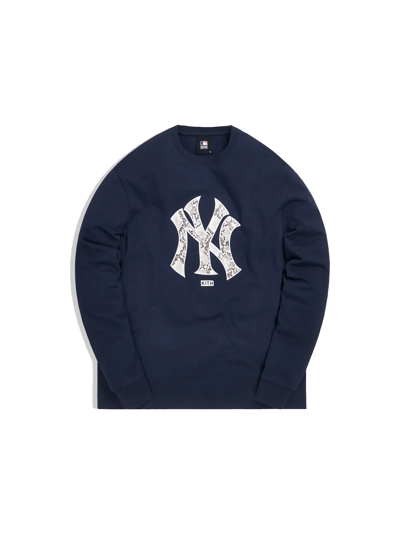 Мужская футболка с длинным рукавом Kith For Major League Baseball New York Yankees Snake Logo L/S Tee — изображение 1 из 2