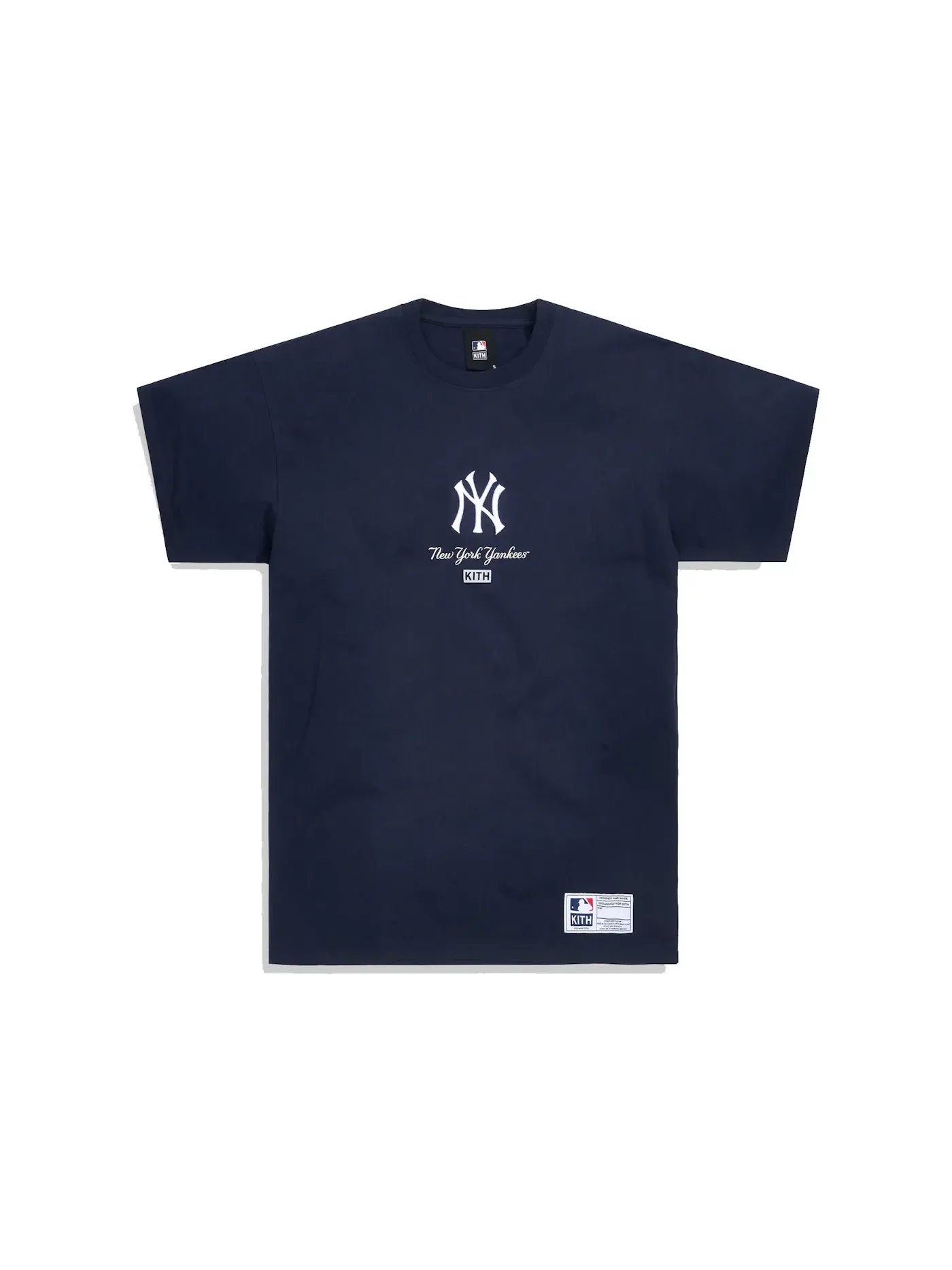 Мужская футболка с принтом Icon Script Box Tee Kith — изображение 1 из 2, темно-синий