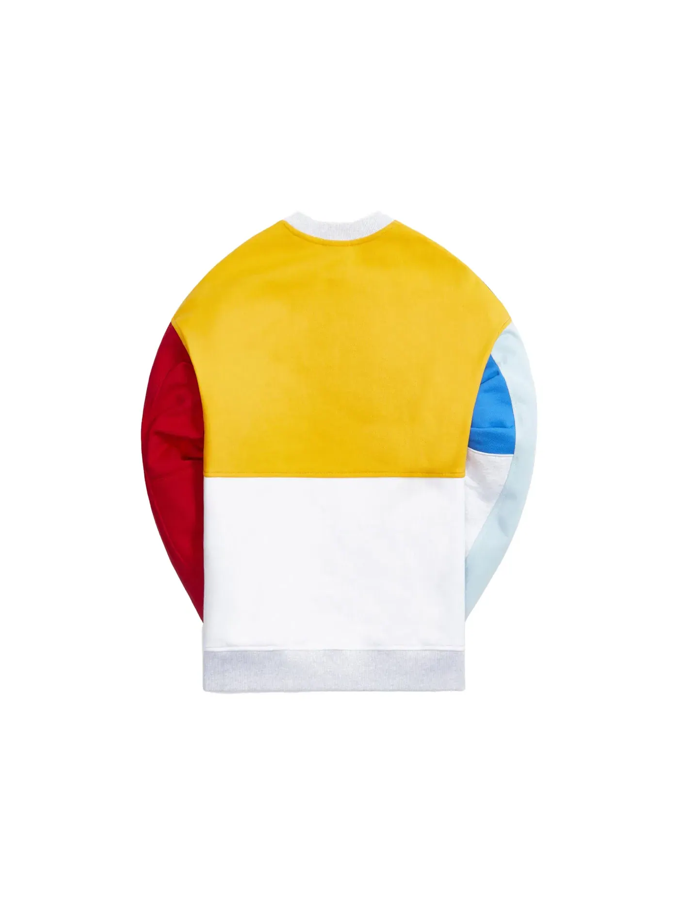 Мужской свитшот с цветными вставками Crewneck Kith — изображение 2 из 2, светлый серый