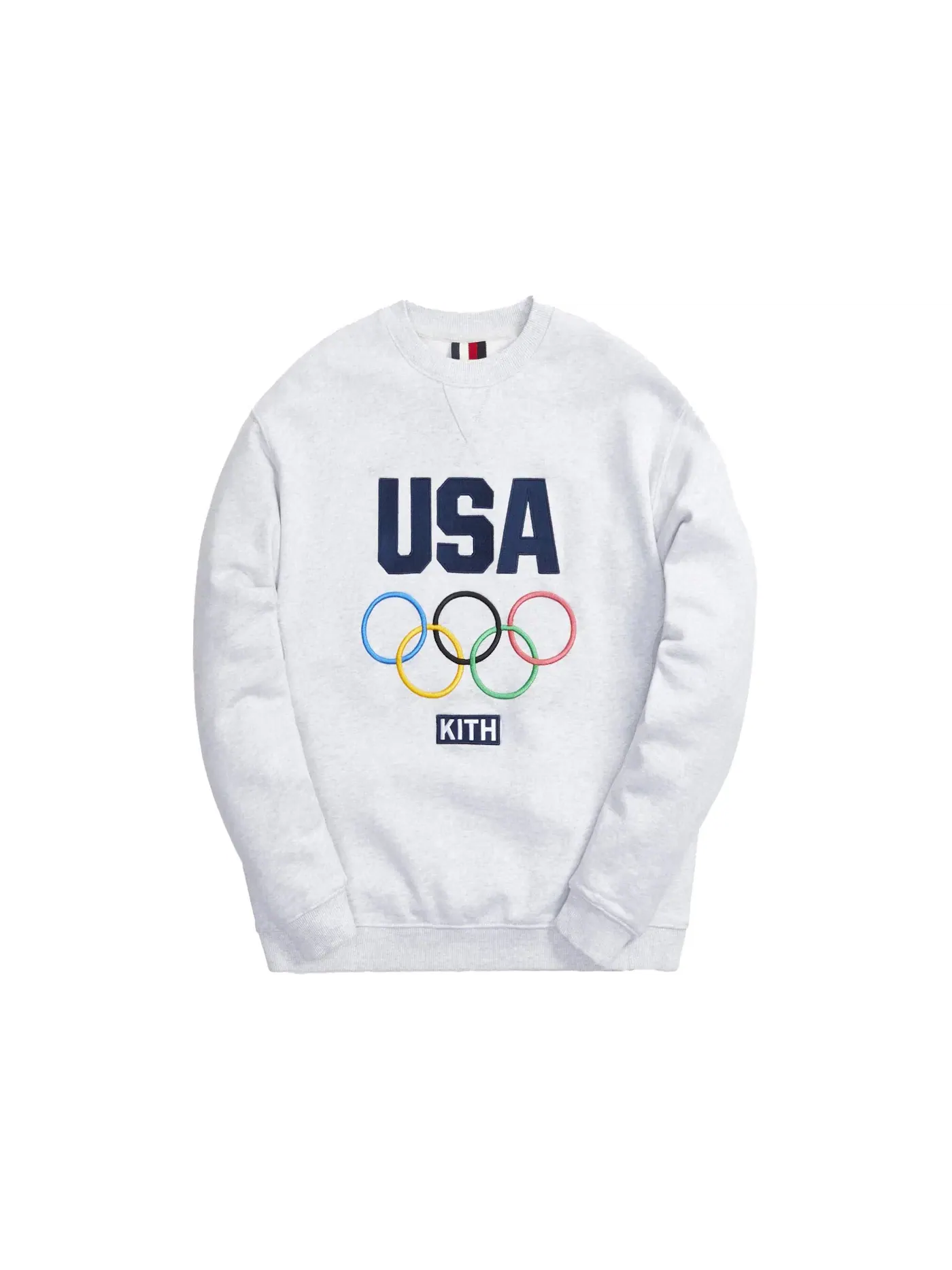 Мужской свитшот с круглым вырезом Kith Classic Crewneck — изображение 1 из 1, светлый серый