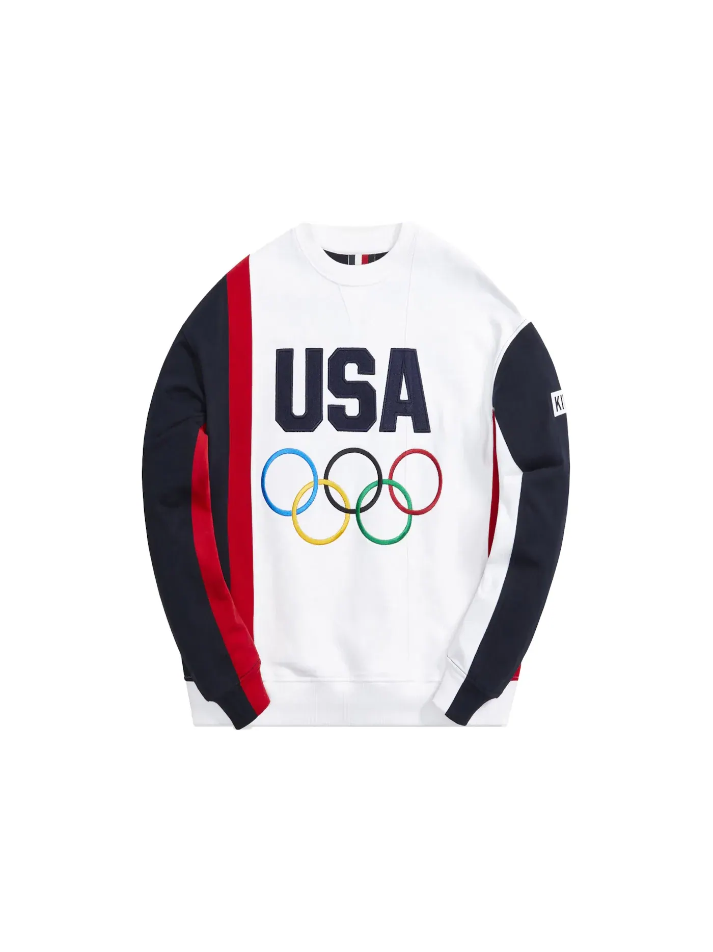 Мужской свитшот с цветными блоками Crewneck Kith — изображение 1 из 2, белый/мульти