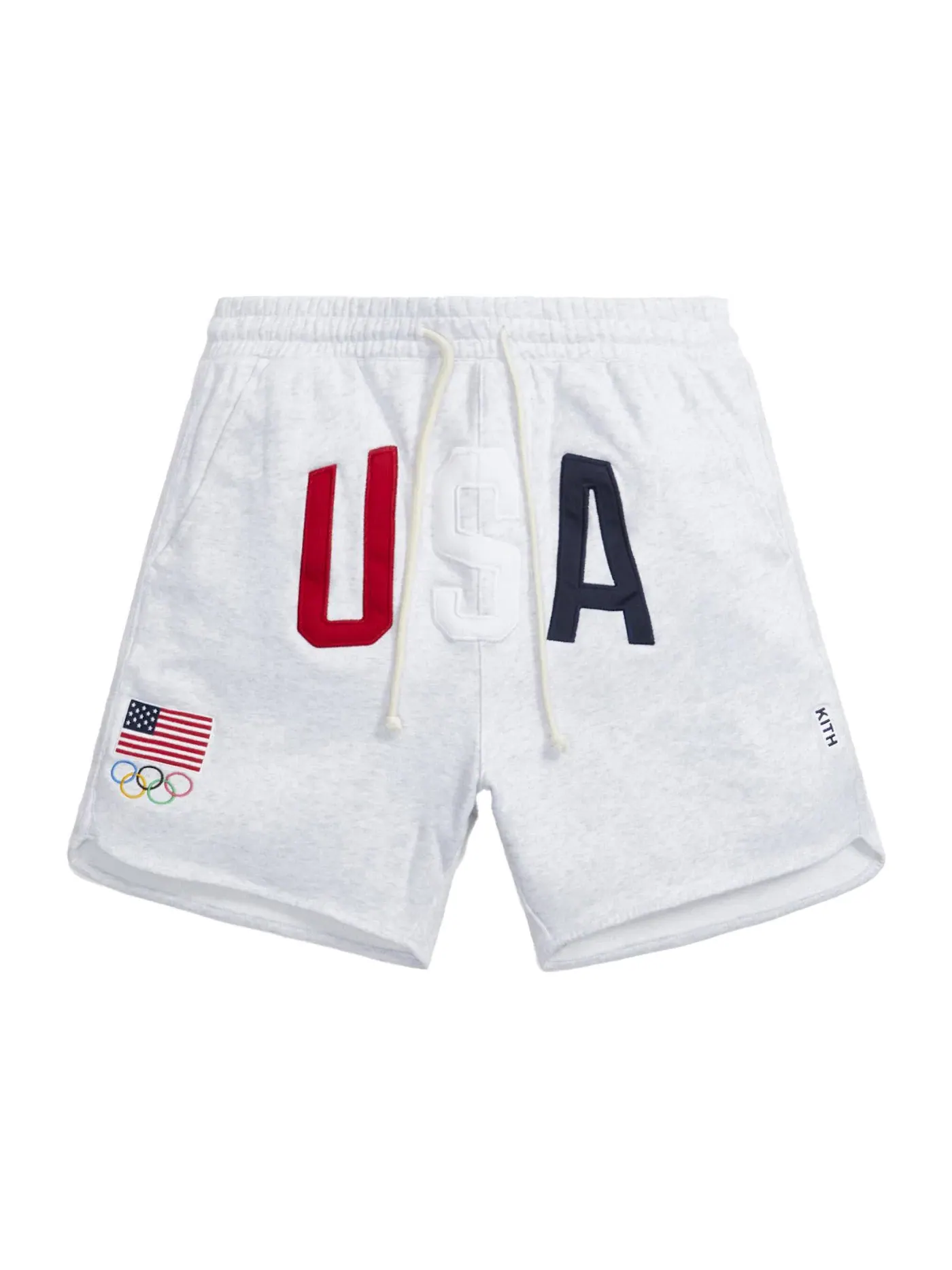 Мужские шорты из футера Kith Short — изображение 1 из 2, светлый серый