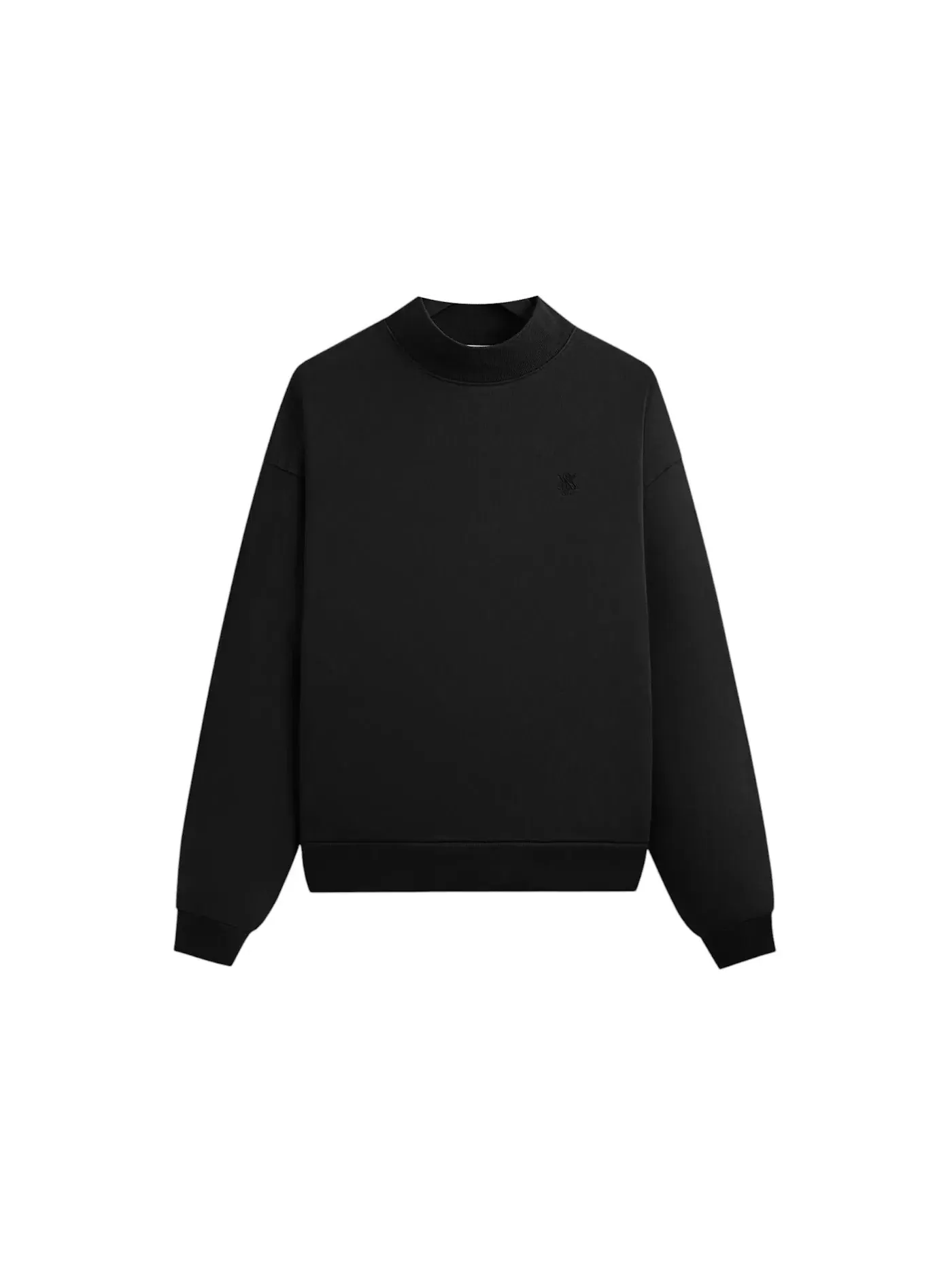 Мужской свитшот с высоким воротом Garment Dyed Fleece Mockneck Kith — изображение 1 из 2, черный