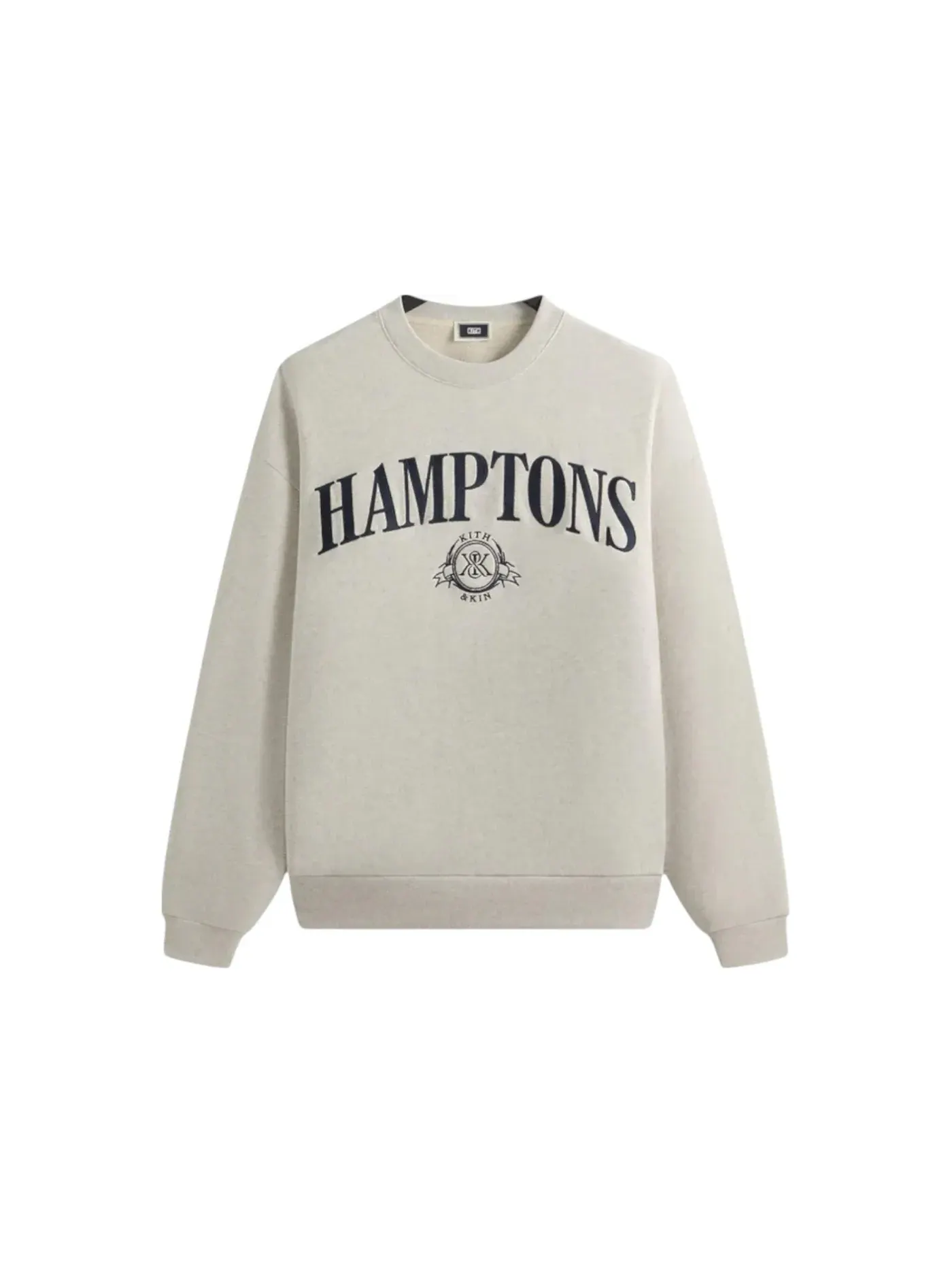 Детский свитшот с круглым вырезом Kith Hamptons Nelson Crewneck — изображение 1 из 2, светлый серый