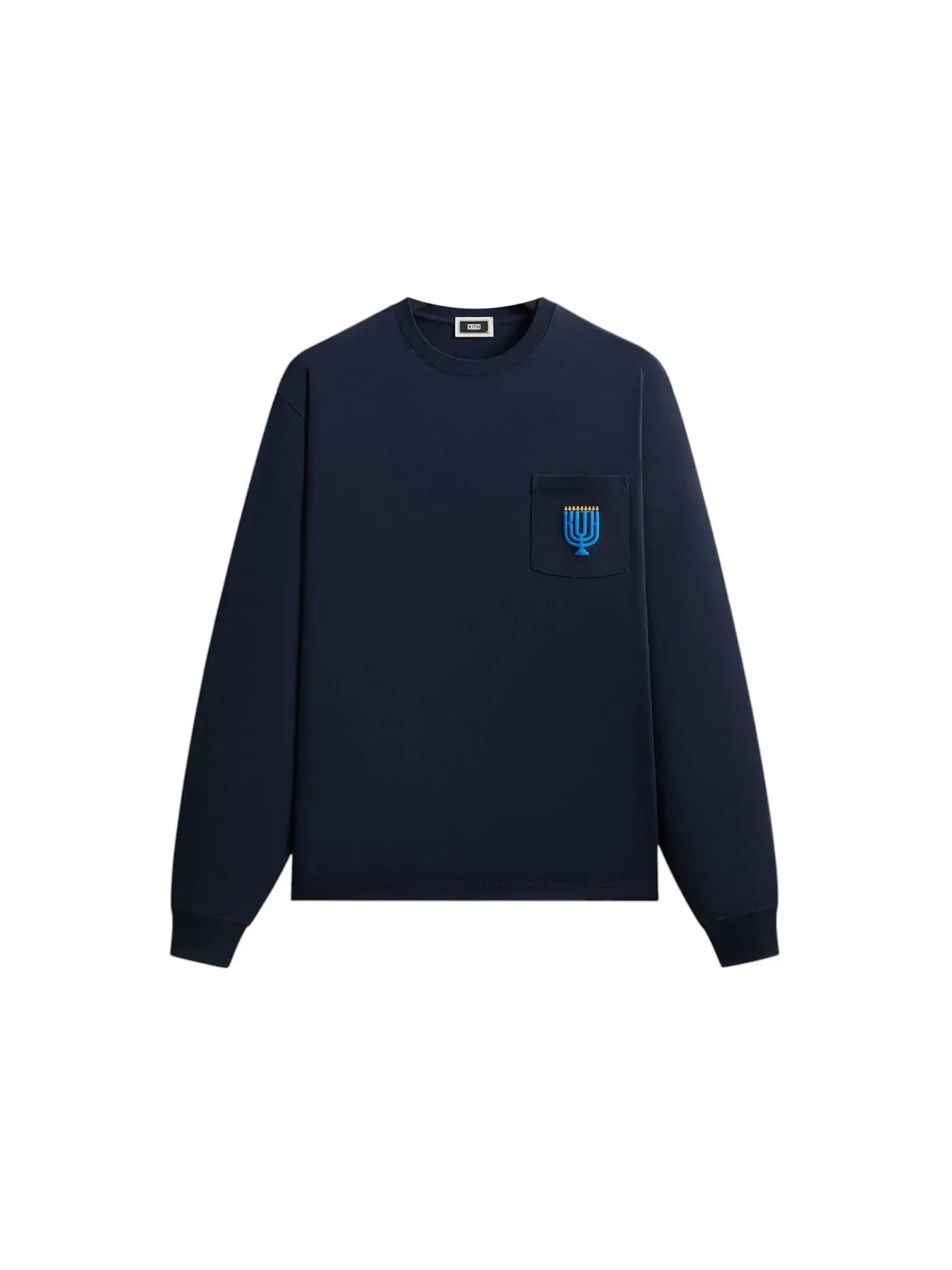 Мужская футболка с длинным рукавом Kith Hanukkah Stained Glass Long Sleeve Tee — изображение 1 из 2, ночной