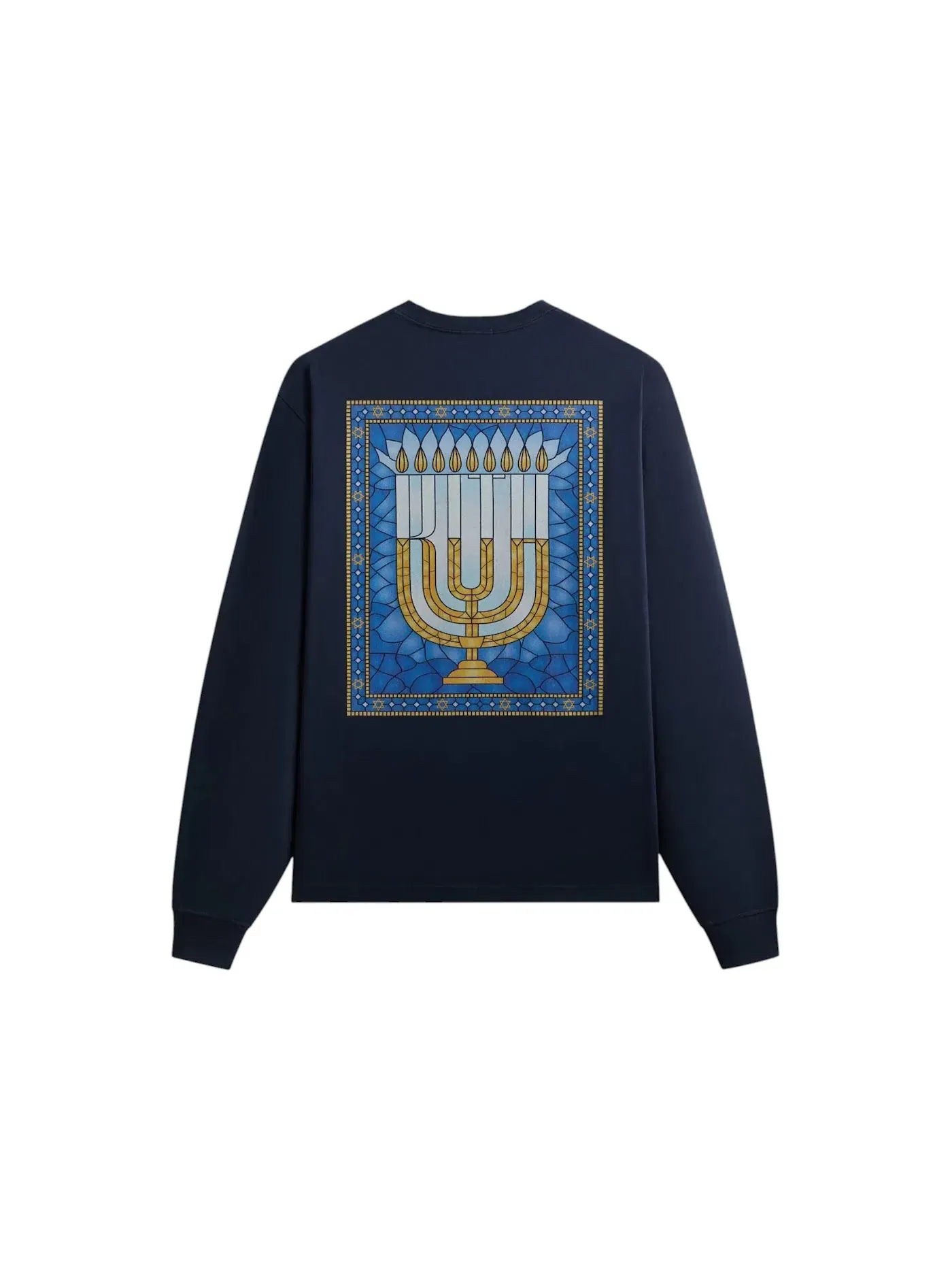 Мужская футболка с длинным рукавом Kith Hanukkah Stained Glass Long Sleeve Tee — изображение 2 из 2, ночной