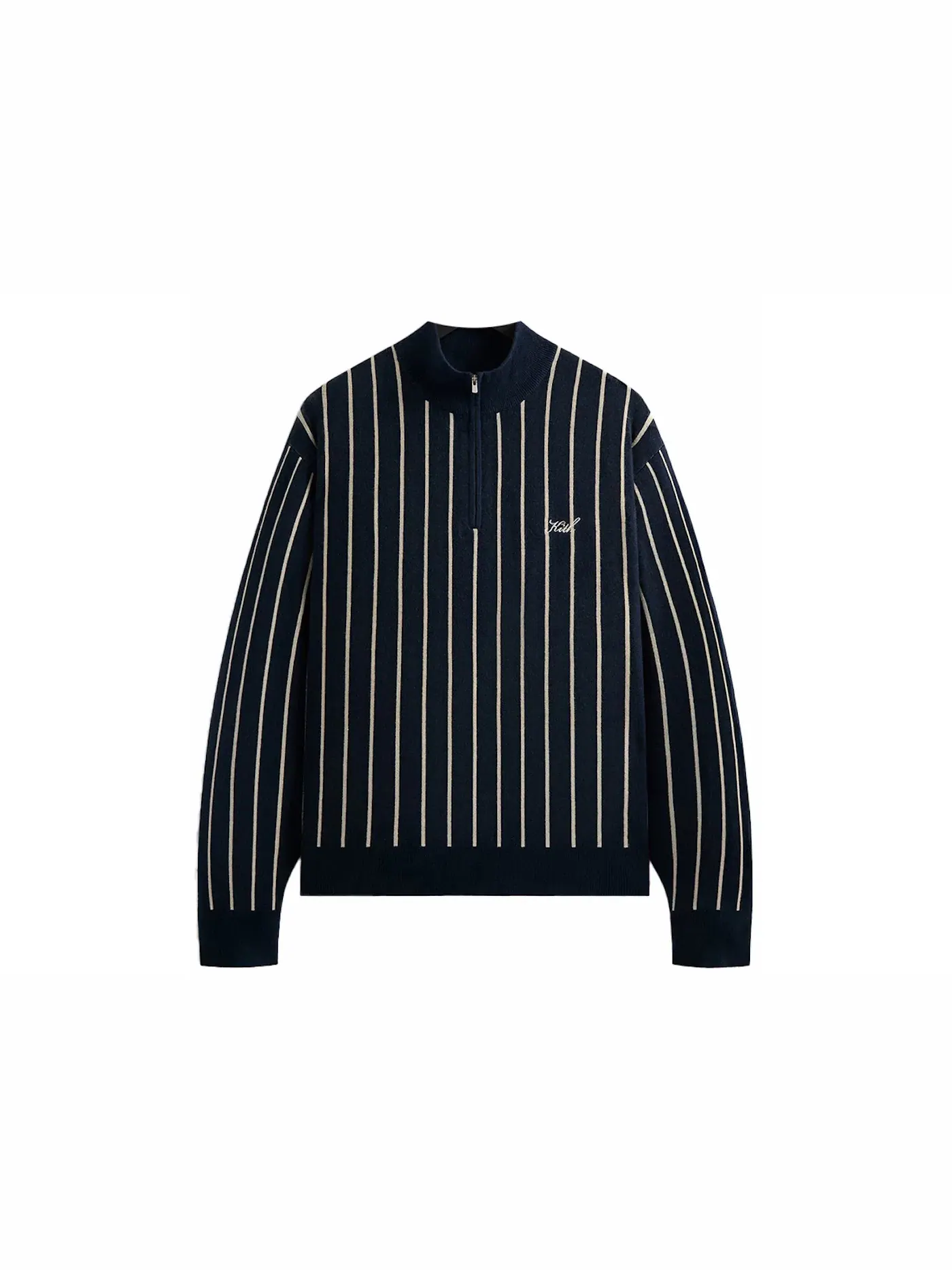 Мужской свитер с высоким воротником на молнии Kith Harmon Quarter Zip Mock Neck Nocturnal — изображение 1 из 2, ночной