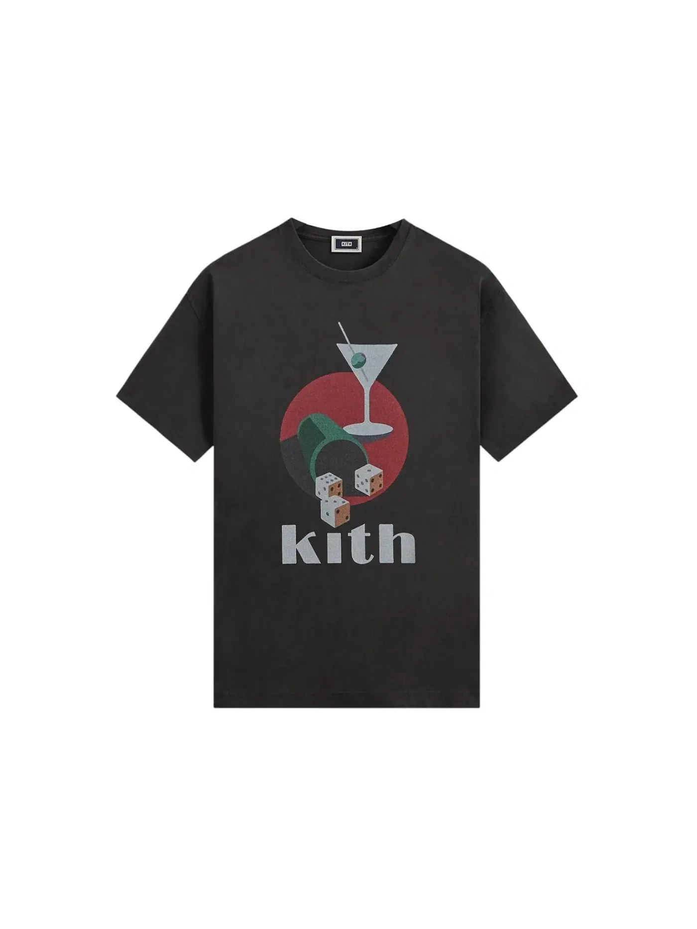 Мужская футболка с принтом Kith High Roller Vintage Tee — изображение 1 из 2, черный