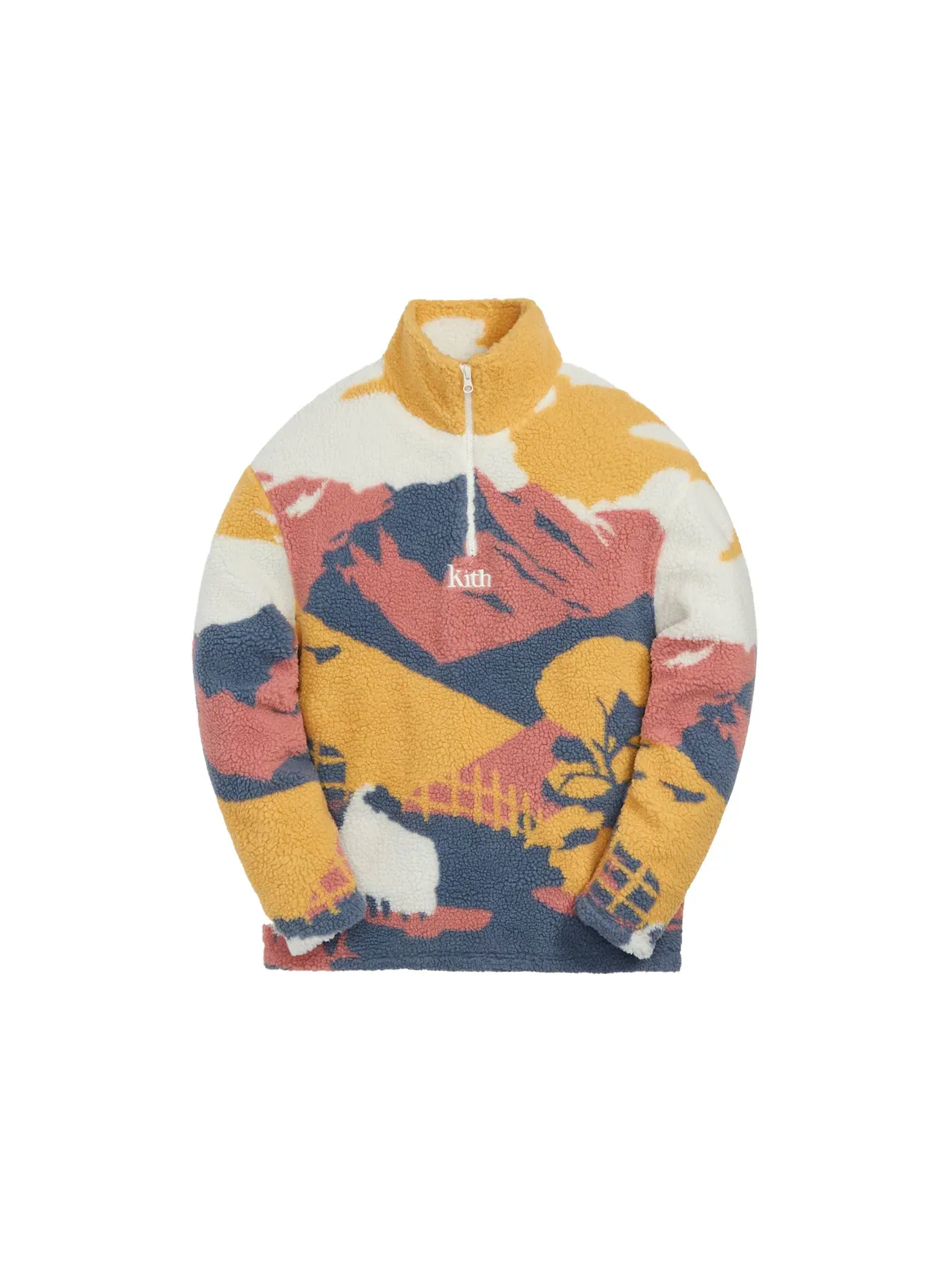 Мужская куртка из флиса с молнией Quarter Zip Kith, French Clay — изображение 1 из 2