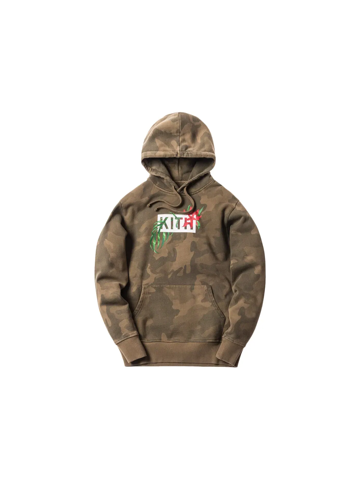 Мужской худи с камуфляжным принтом Kith In Bloom Classic Logo Hoodie Kith, Woodland Camo — изображение 1 из 1