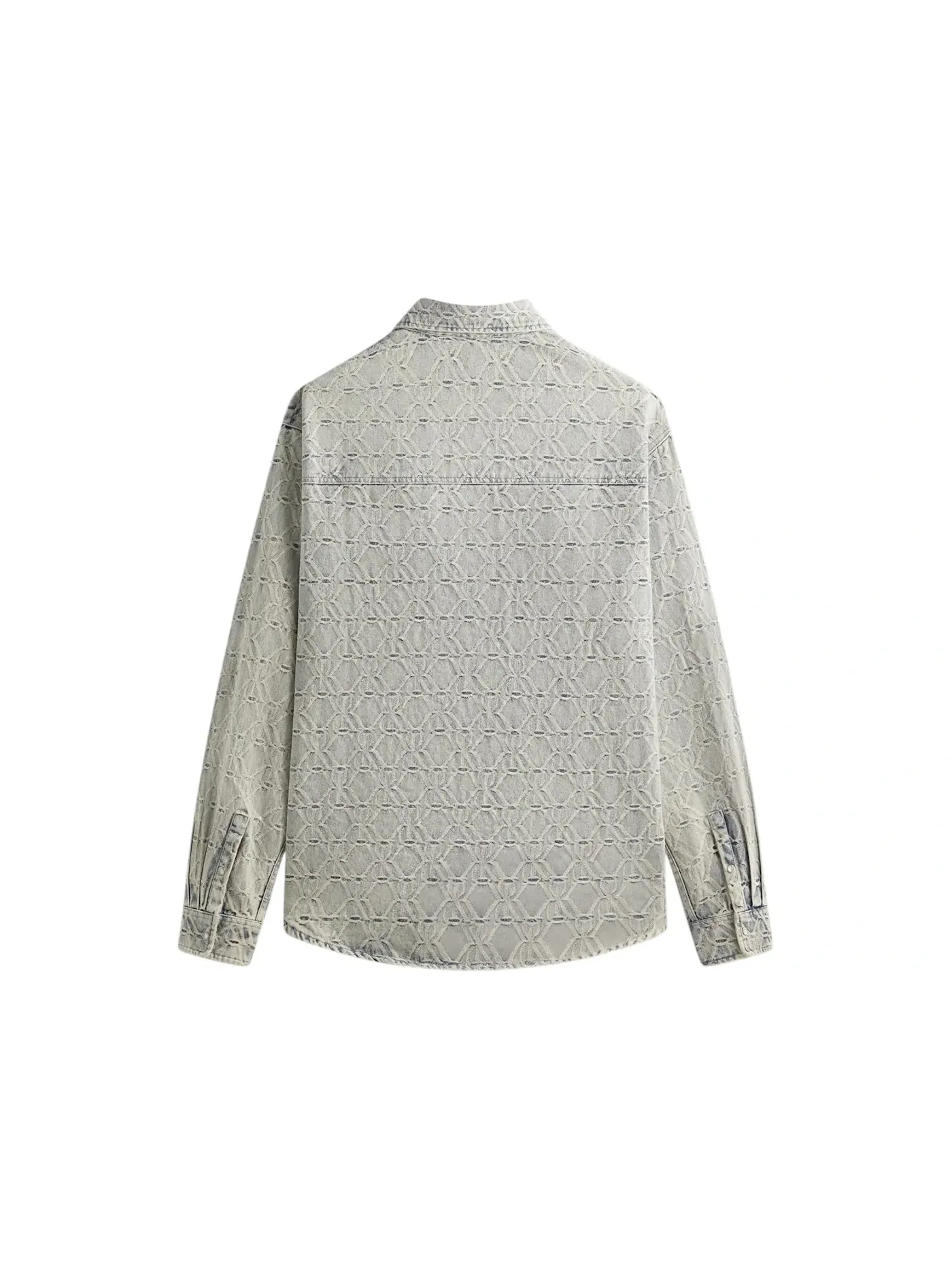 Мужская рубашка с жаккардовым рисунком Kith Jacquard Crest Denim Apollo Shirt, Atom — изображение 2 из 2