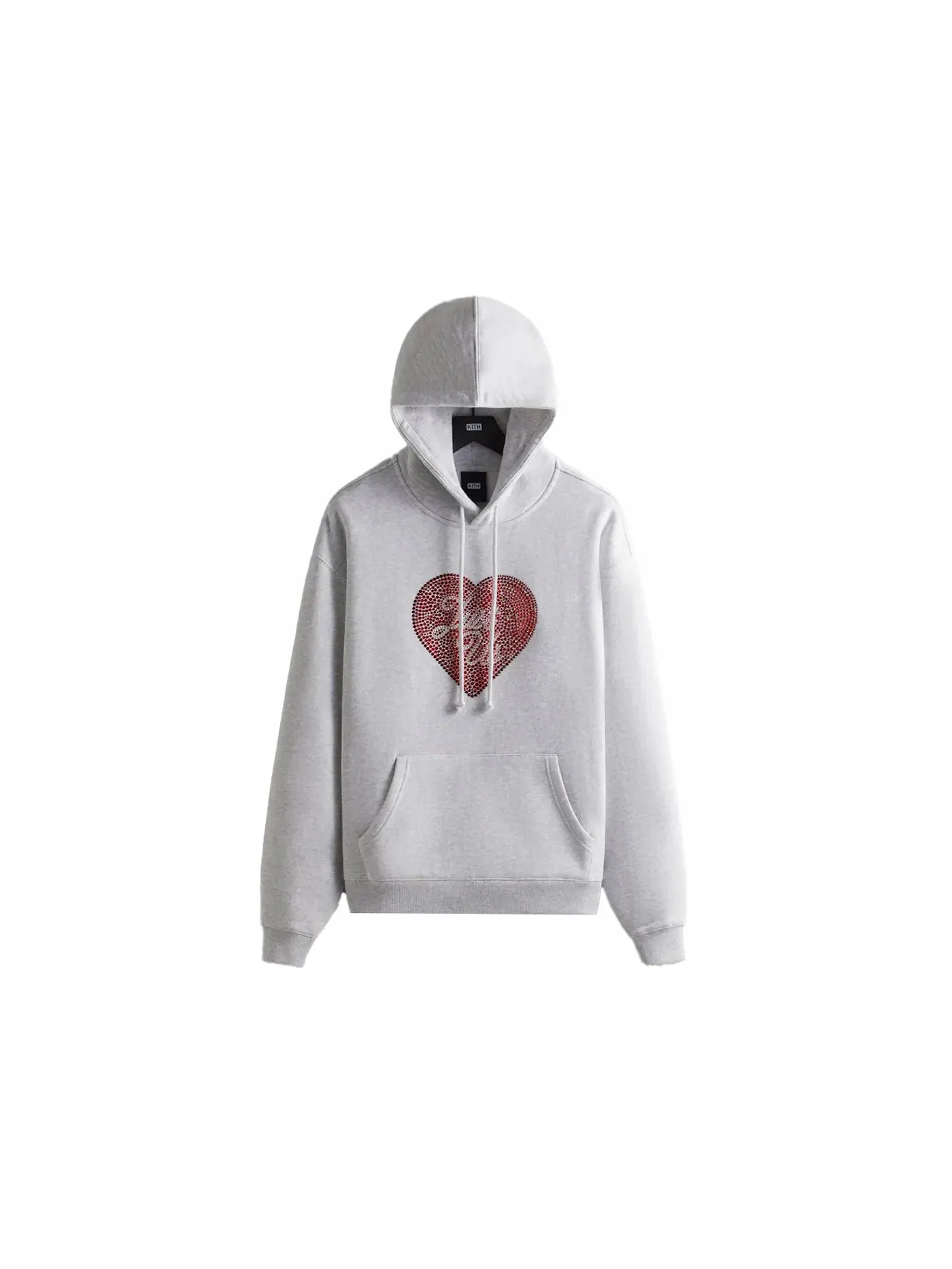 Мужская худи с кристаллами Swarovski Kith Just Us — изображение 1 из 2, светлый серый
