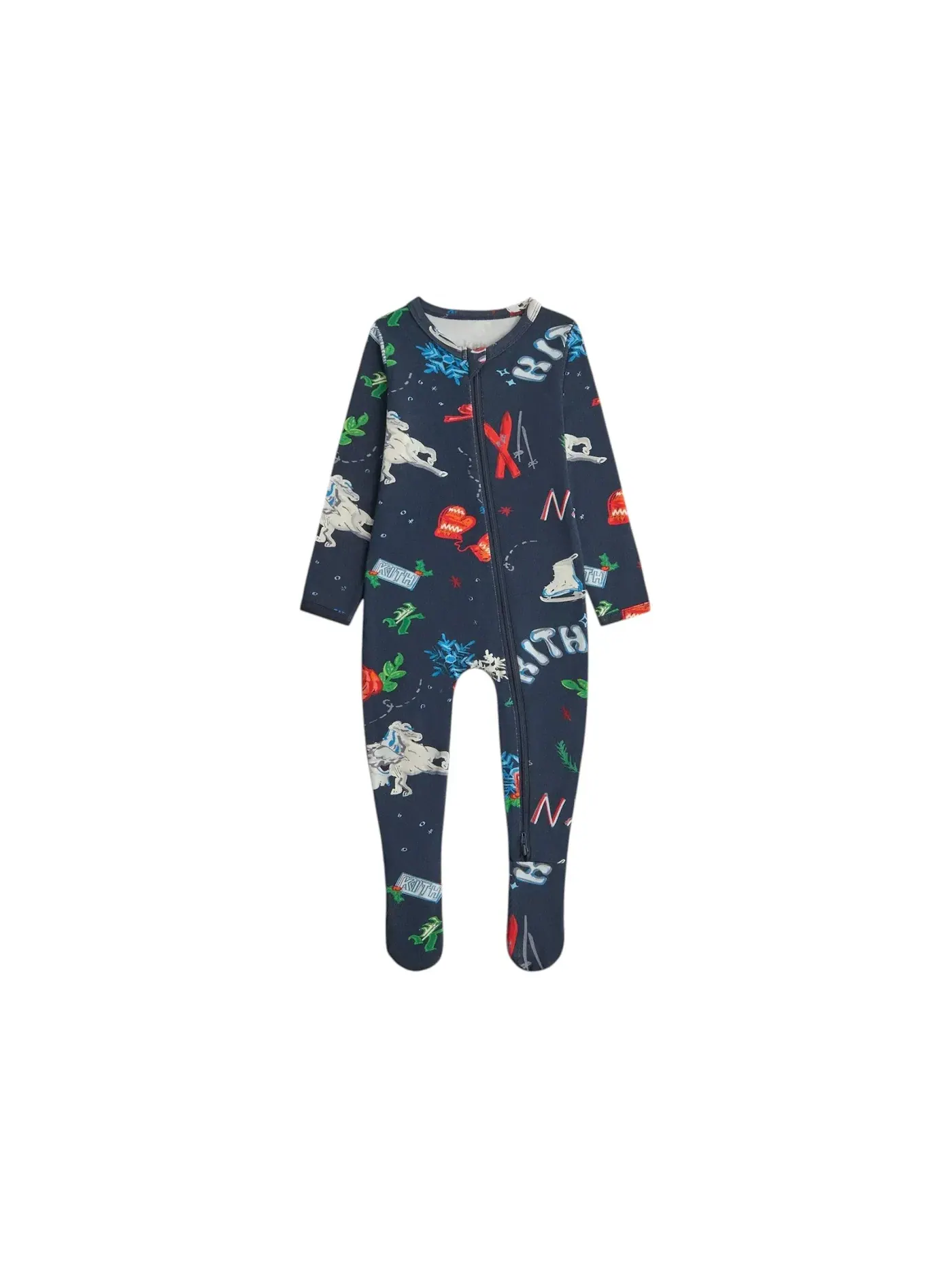 Детский комбинезон с принтом Kith Kithmas Baby Printed Coverall — изображение 1 из 2, ночной