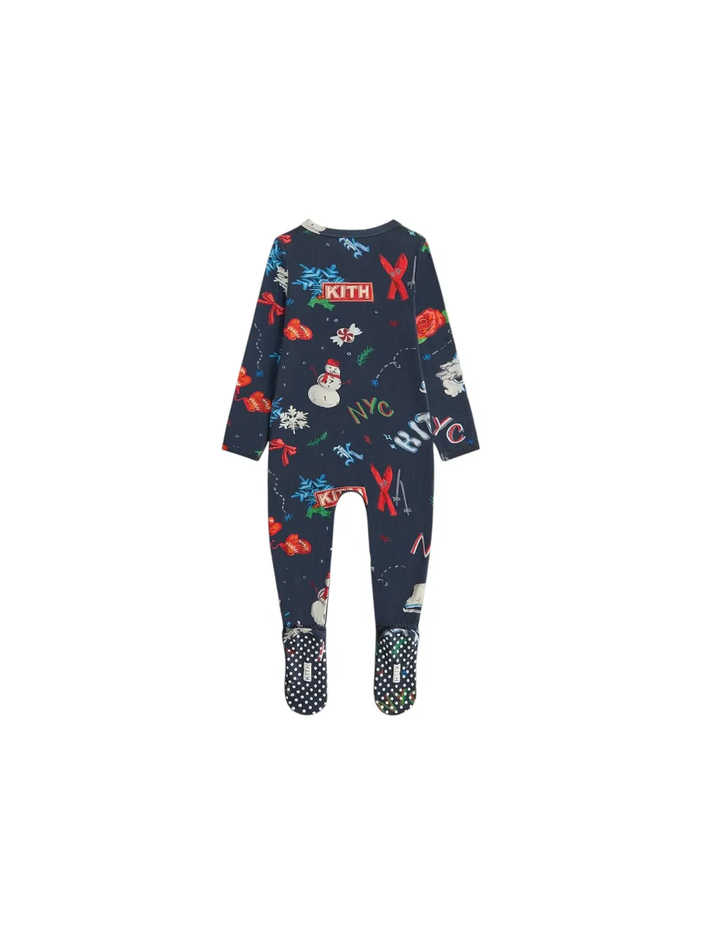 Детский комбинезон с принтом Kith Kithmas Baby Printed Coverall — изображение 2 из 2, ночной