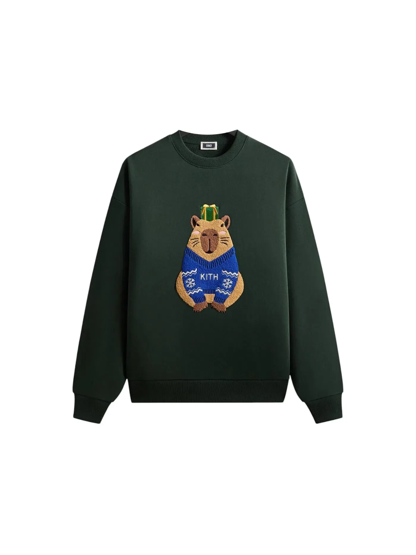 Мужской свитшот с принтом Kith Kithmas Capybara Nelson Crewneck Stadium, Stadium — изображение 1 из 2