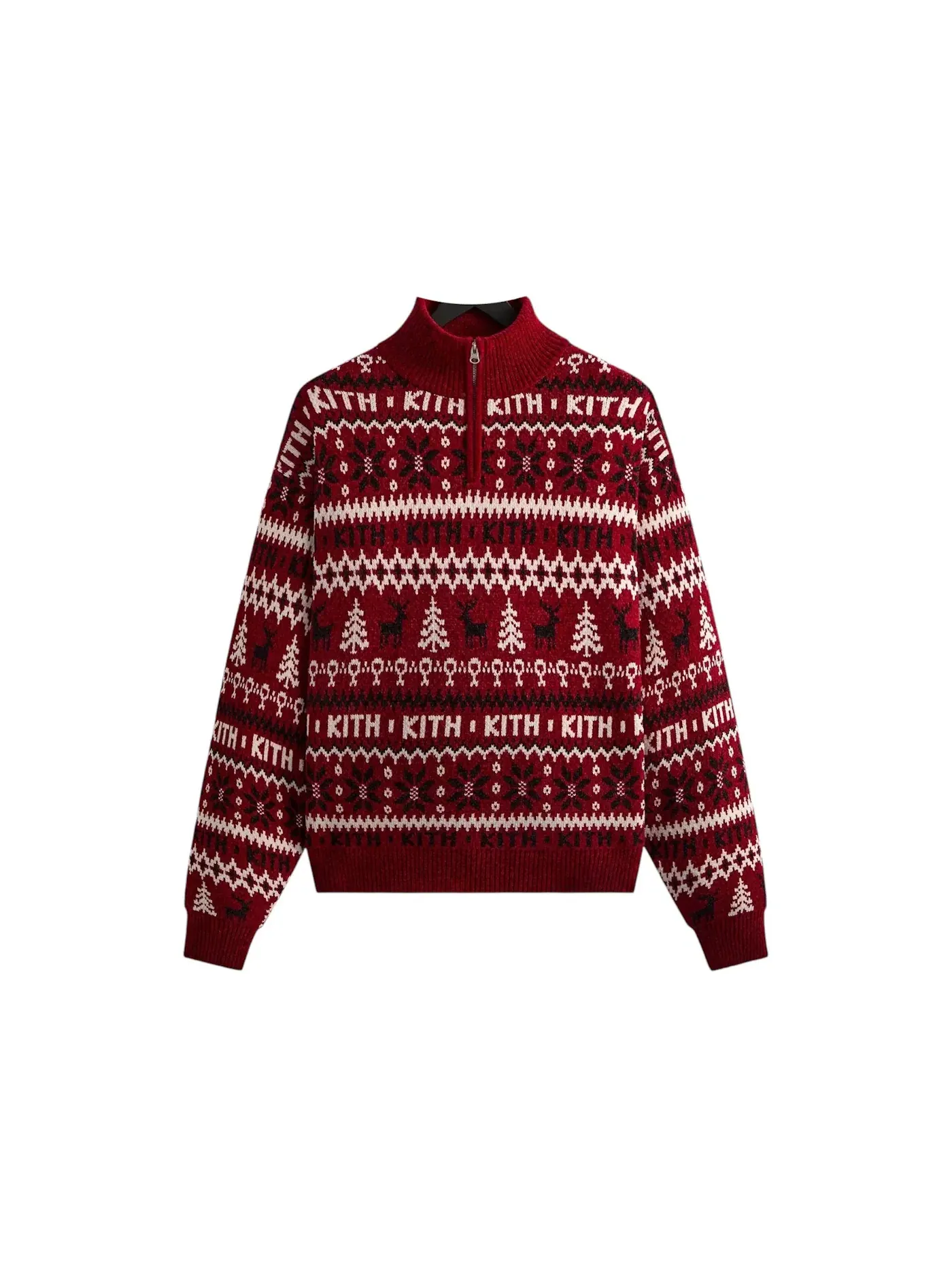 Мужская куртка с принтом Kithmas Chenille Fair Isle Quarter Zip Kith — изображение 1 из 2, соблазн