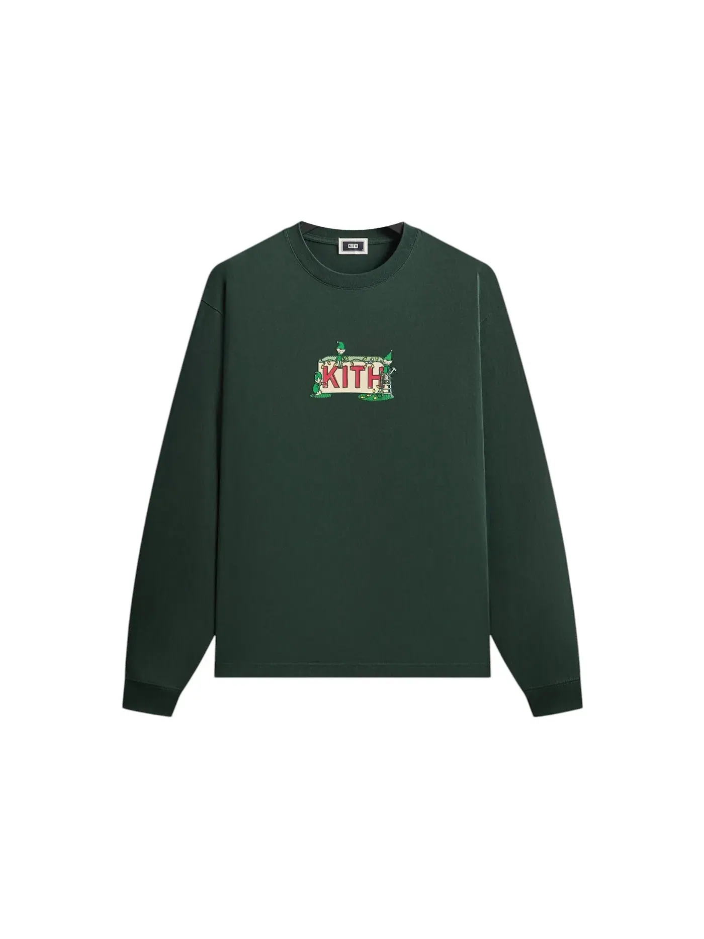 Мужская футболка с длинным рукавом Kith Kithmas Elf Factory Long Sleeve Tee Stadium, Stadium — изображение 1 из 2