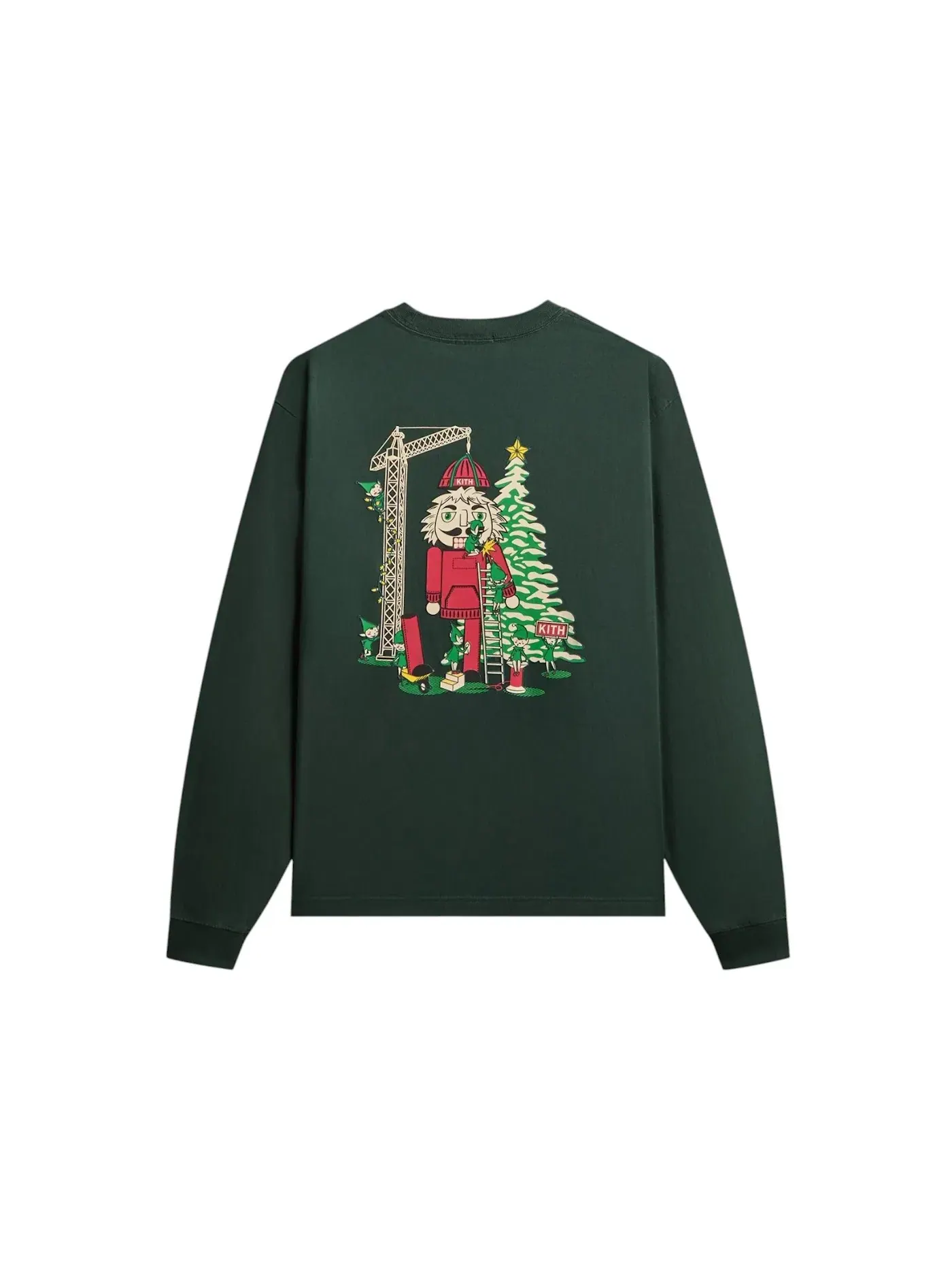 Мужская футболка с длинным рукавом Kith Kithmas Elf Factory Long Sleeve Tee Stadium, Stadium — изображение 2 из 2