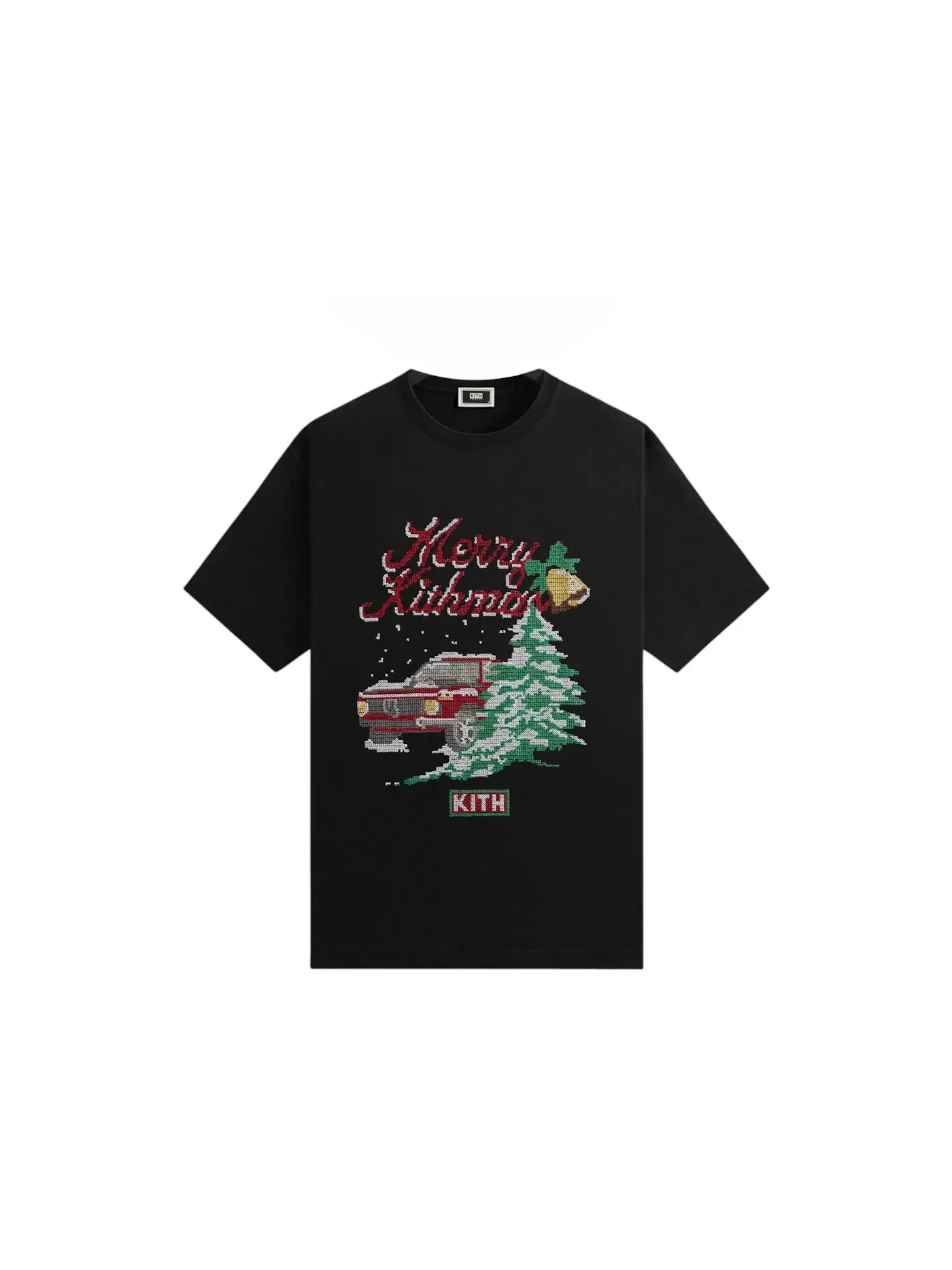 Мужская футболка с принтом Kithmas Needlepoint Kith — изображение 1 из 2, черный