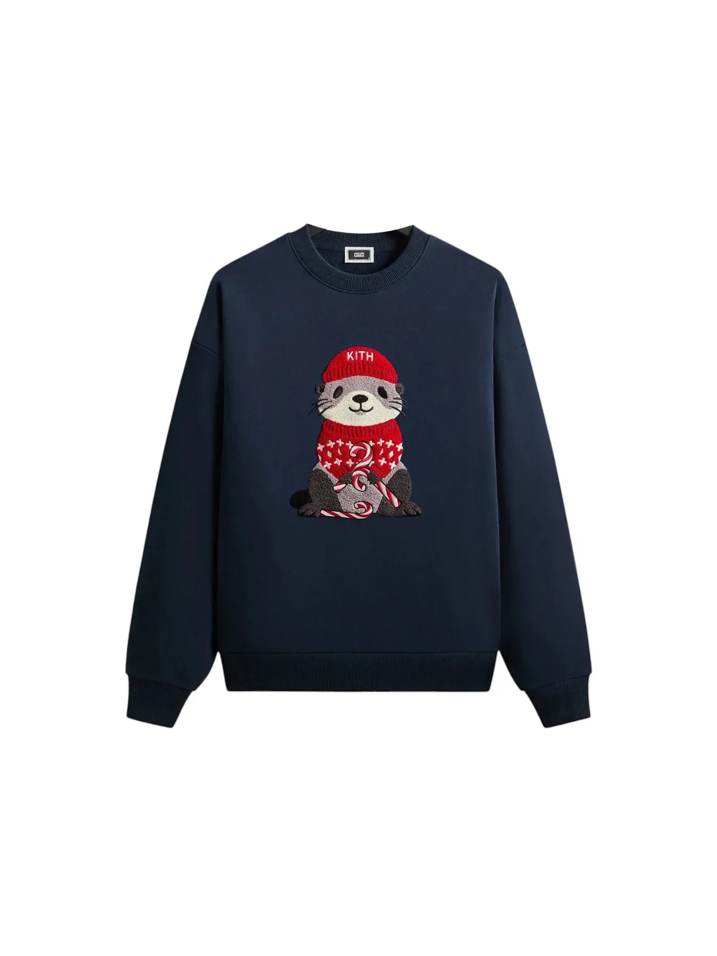Мужской свитшот с принтом Kith Kithmas Otter Nelson Crewneck Nocturnal — изображение 1 из 2, ночной