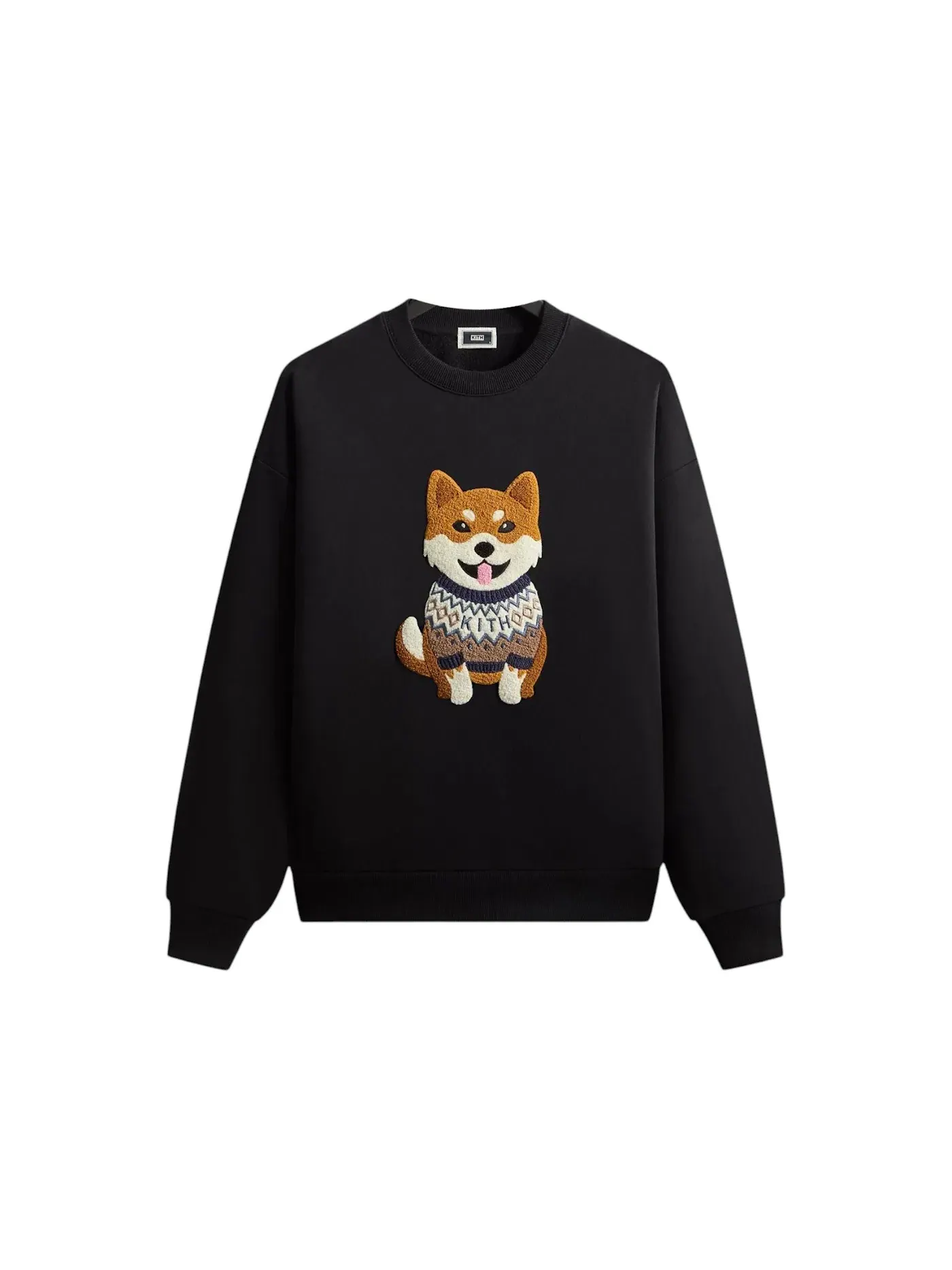 Мужской свитшот с принтом Kithmas Shiba Nelson Crewneck Kith — изображение 1 из 2, черный