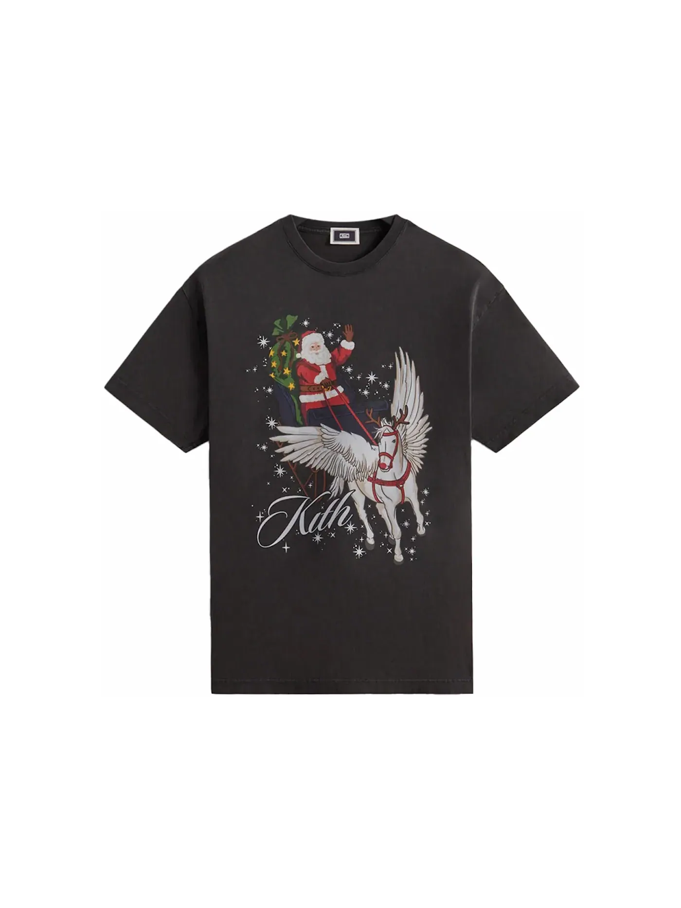 Мужская футболка с принтом Kithmas Sleigh Vintage Tee Kith — изображение 1 из 2, черный