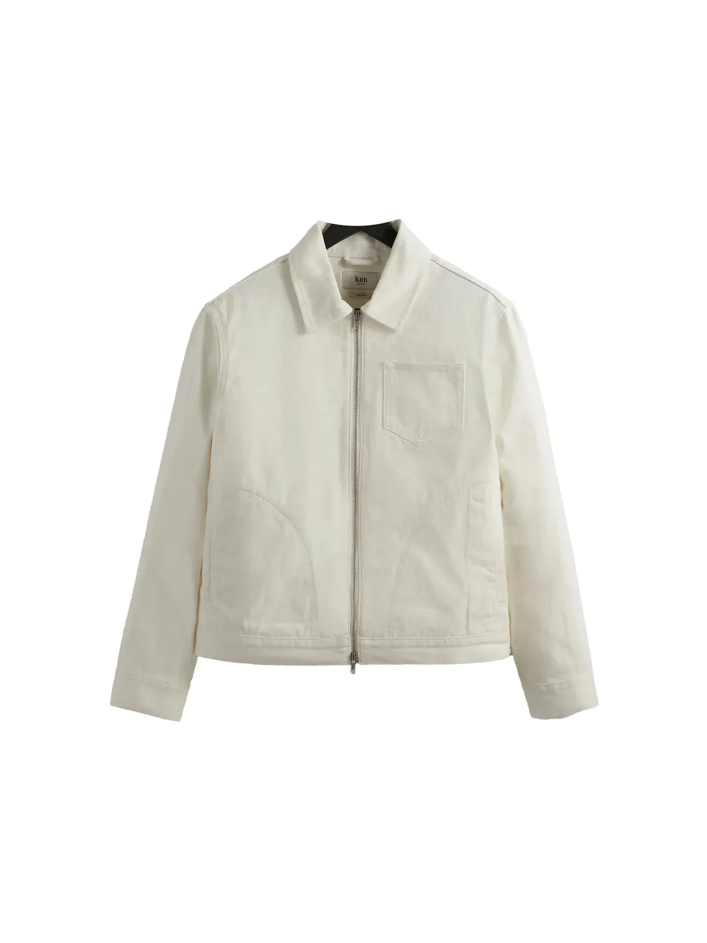 Мужская джинсовая куртка с принтом Kith Laight 2.0 Denim Jacket Kith, Sandrift — изображение 1 из 2