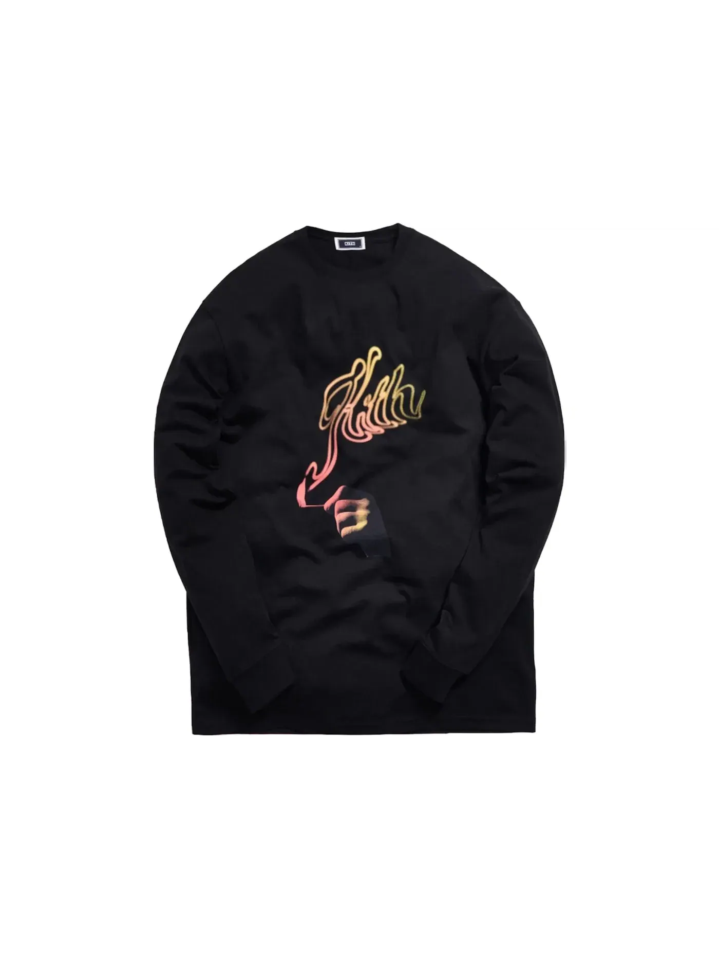 Мужская футболка с длинным рукавом L/S Tee Kith — изображение 1 из 1, черный